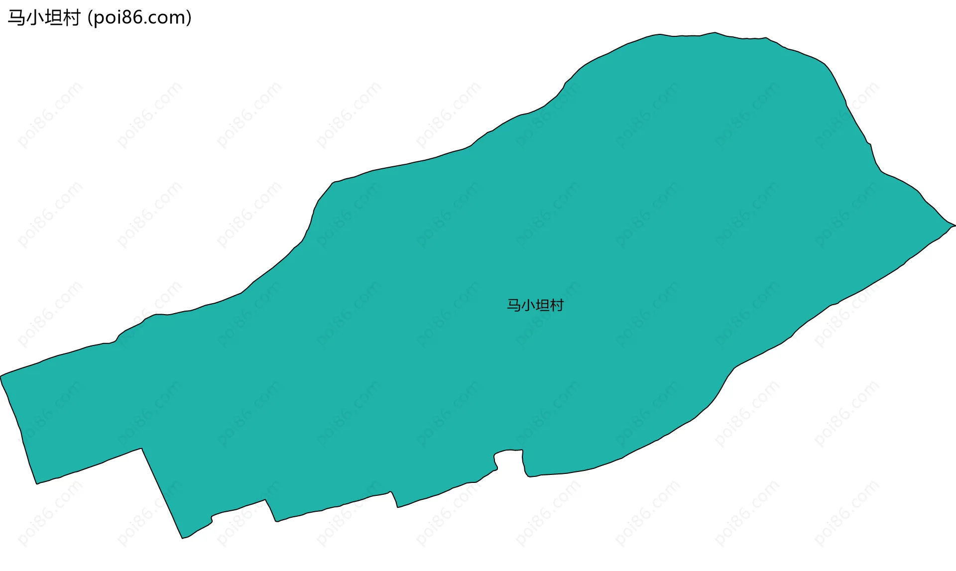马小坦村边界地图
