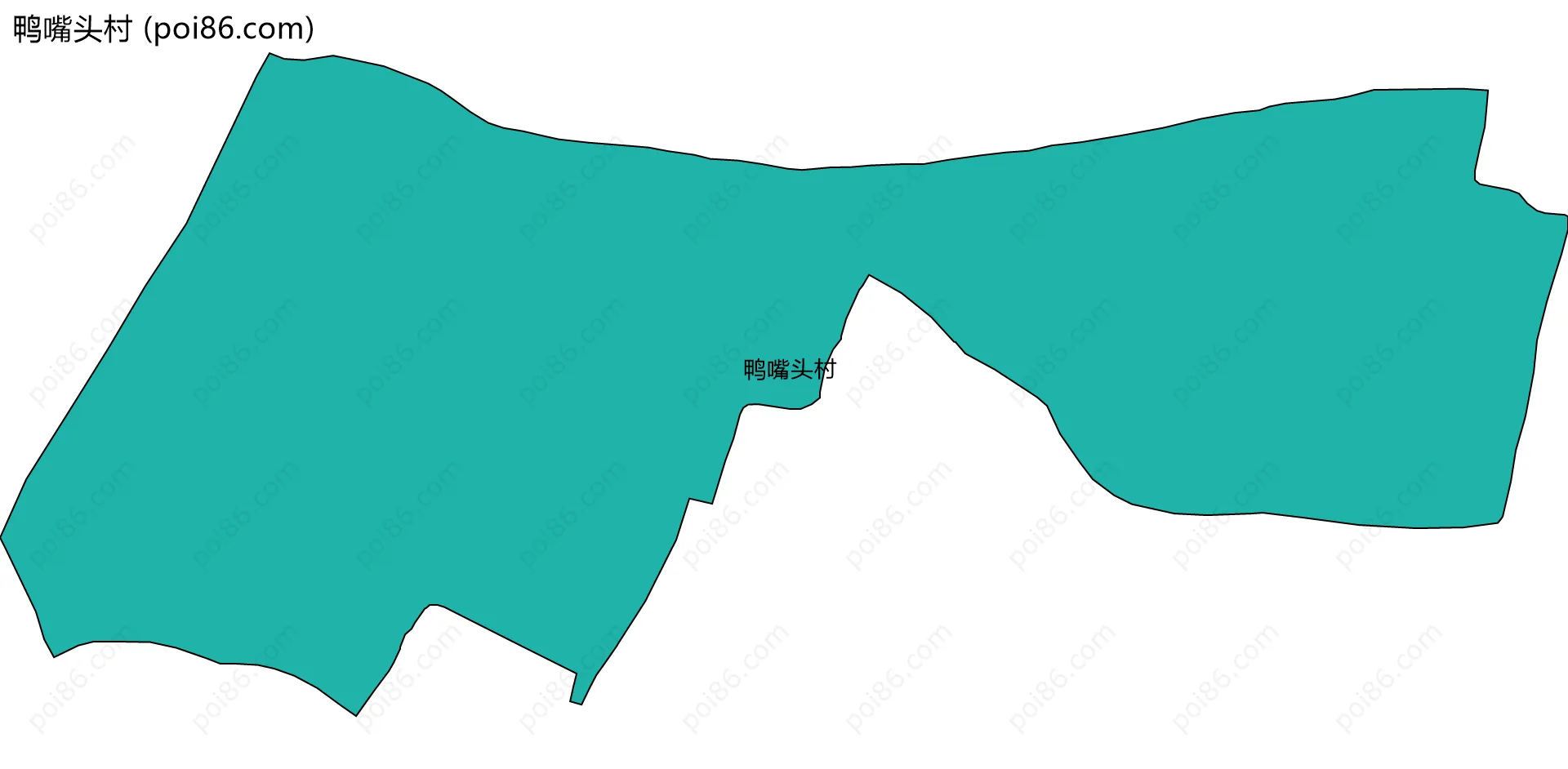 鸭嘴头村边界地图