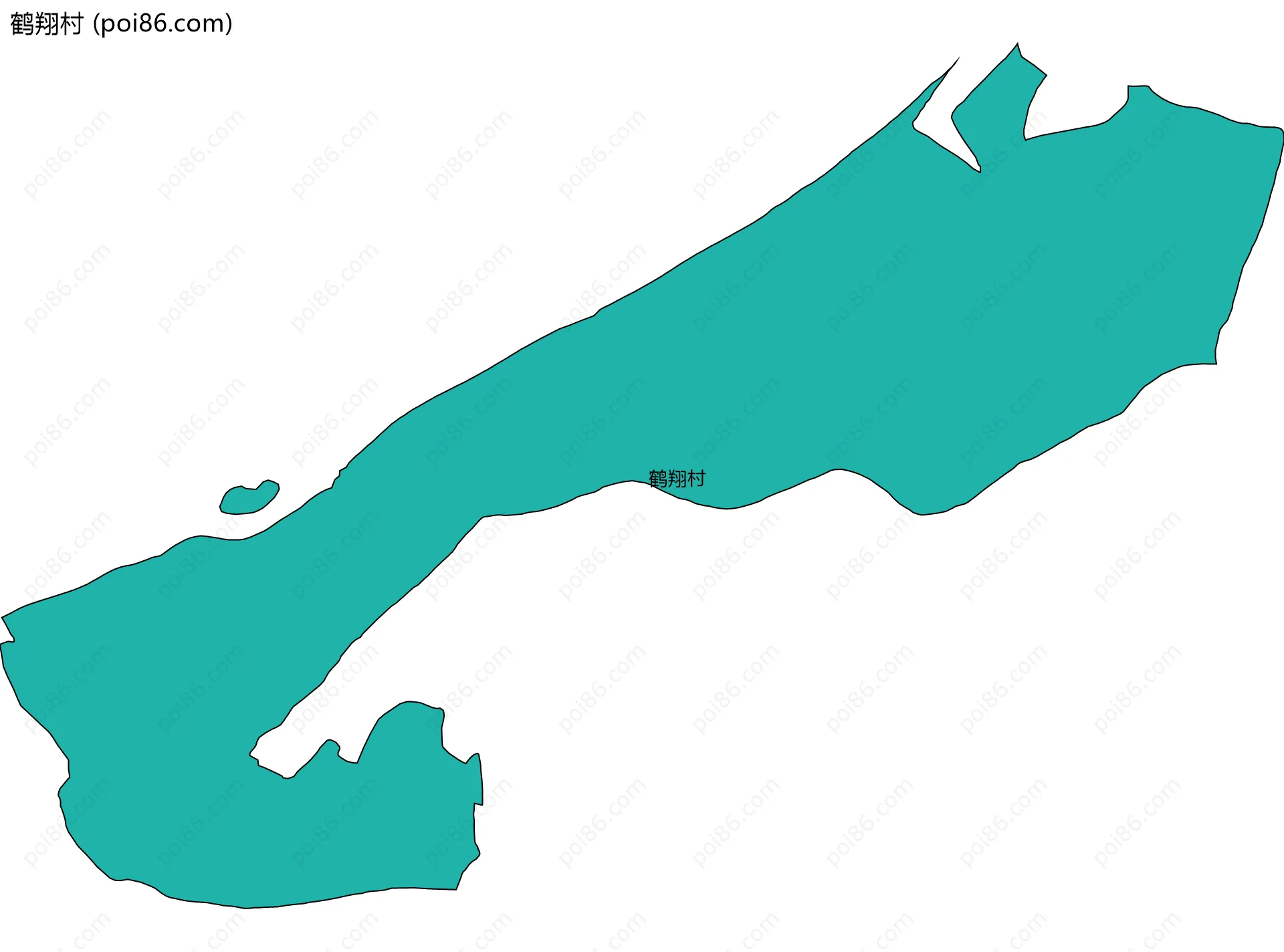 鹤翔村边界地图