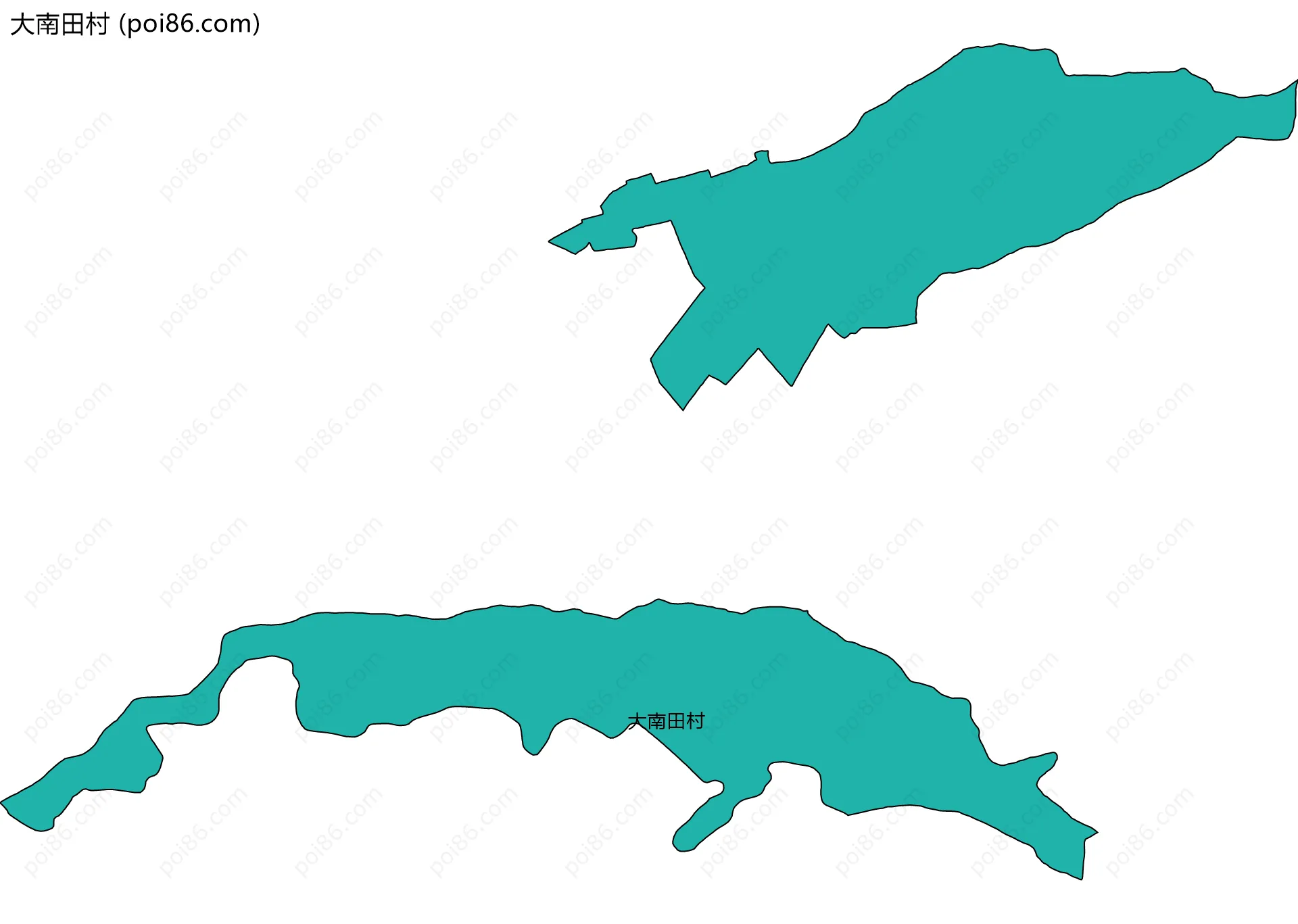 大南田村边界地图