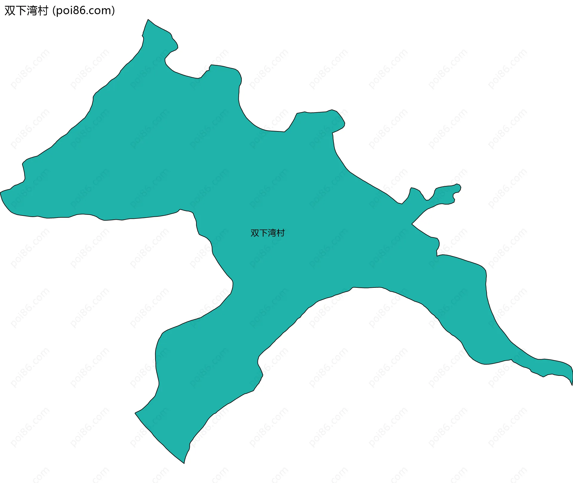 双下湾村边界地图