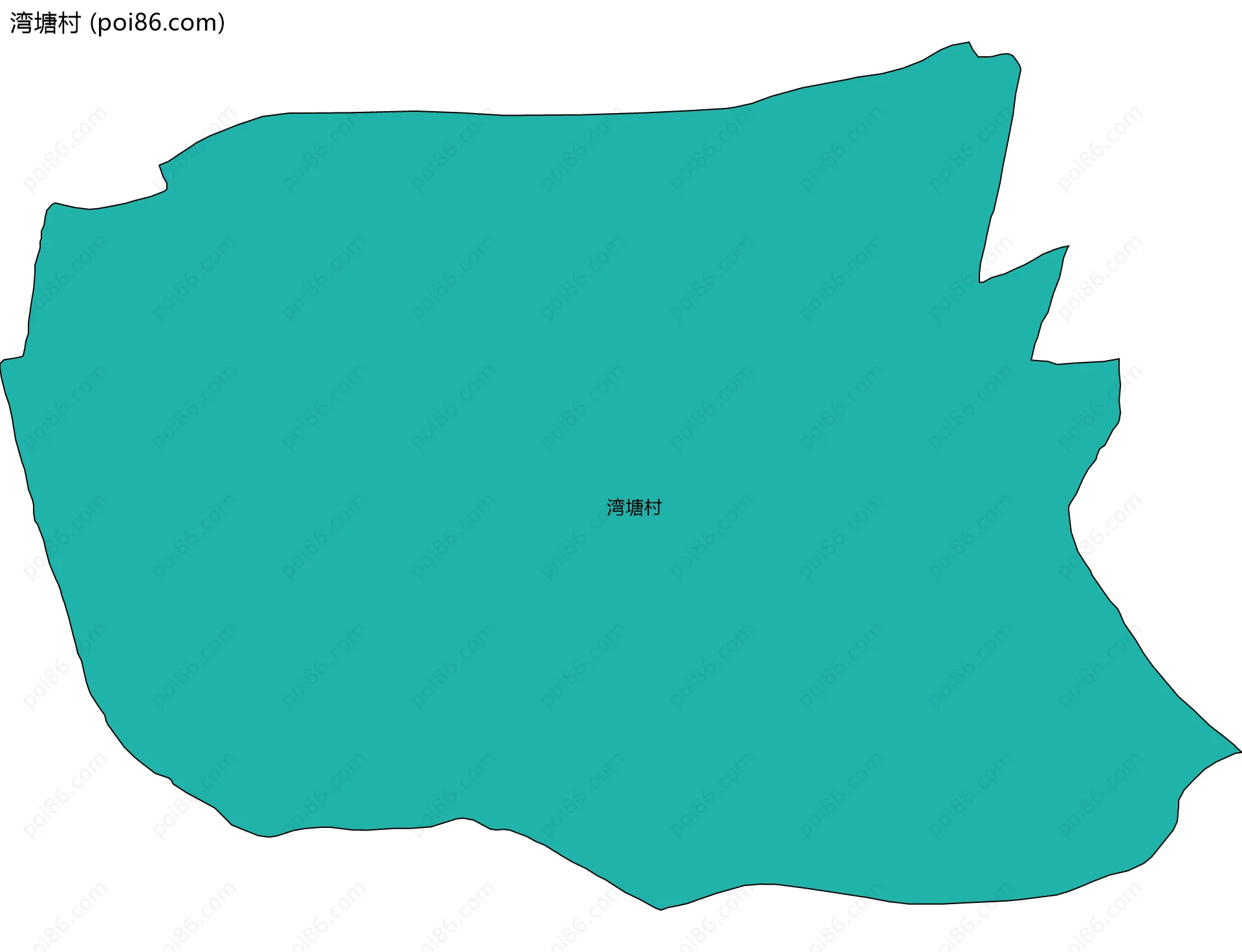 湾塘村边界地图