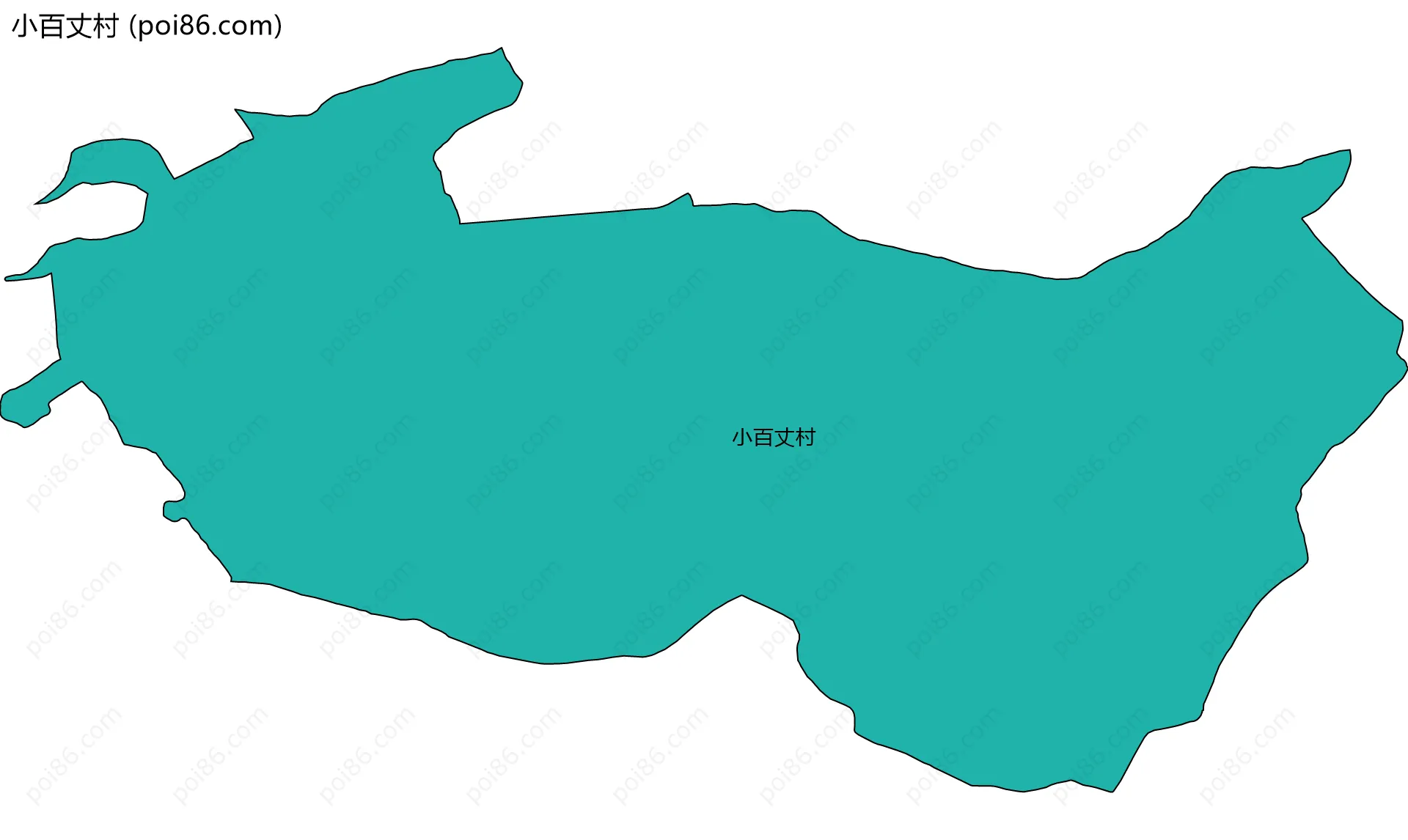 小百丈村边界地图
