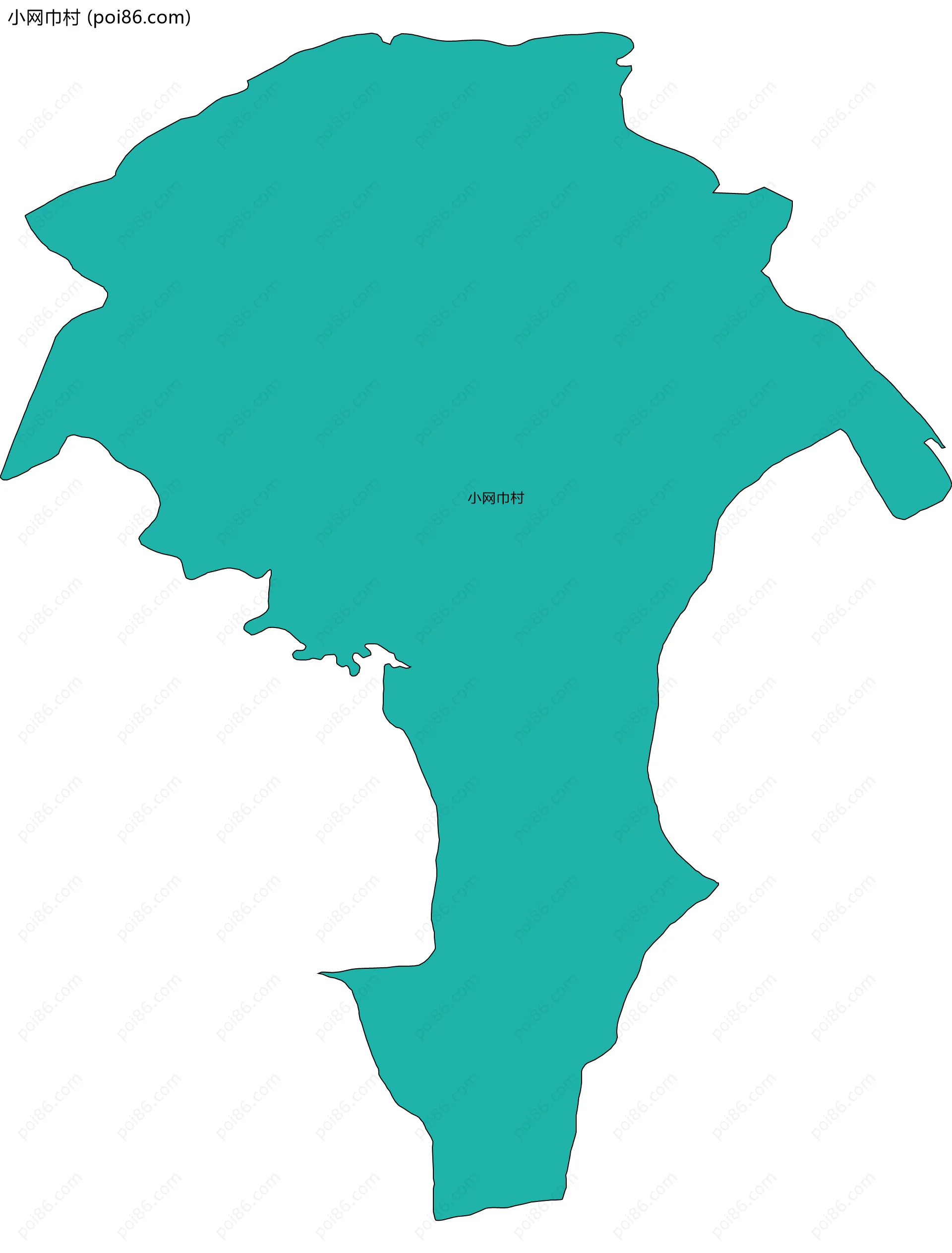 小网巾村边界地图