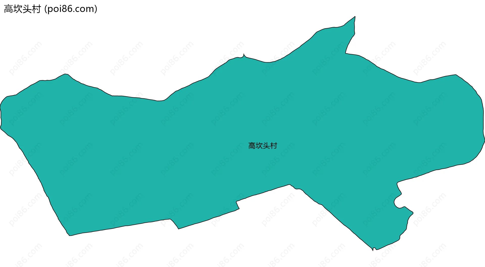 高坎头村边界地图