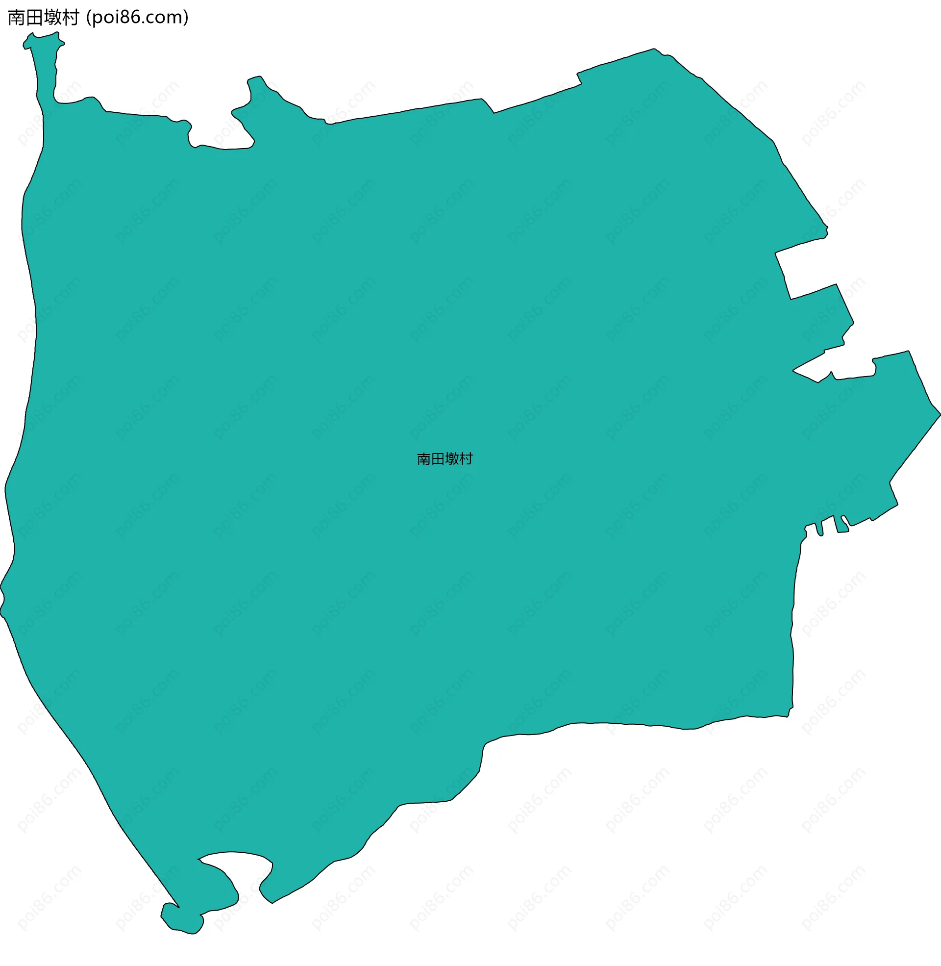 南田墩村边界地图