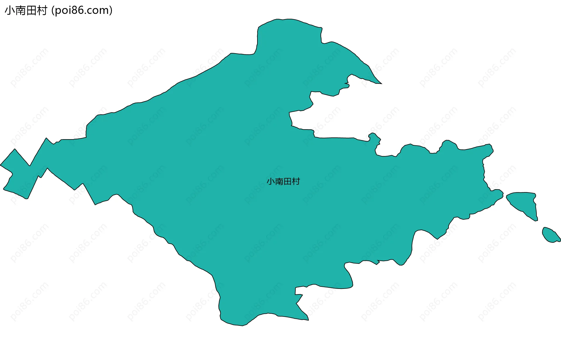 小南田村边界地图