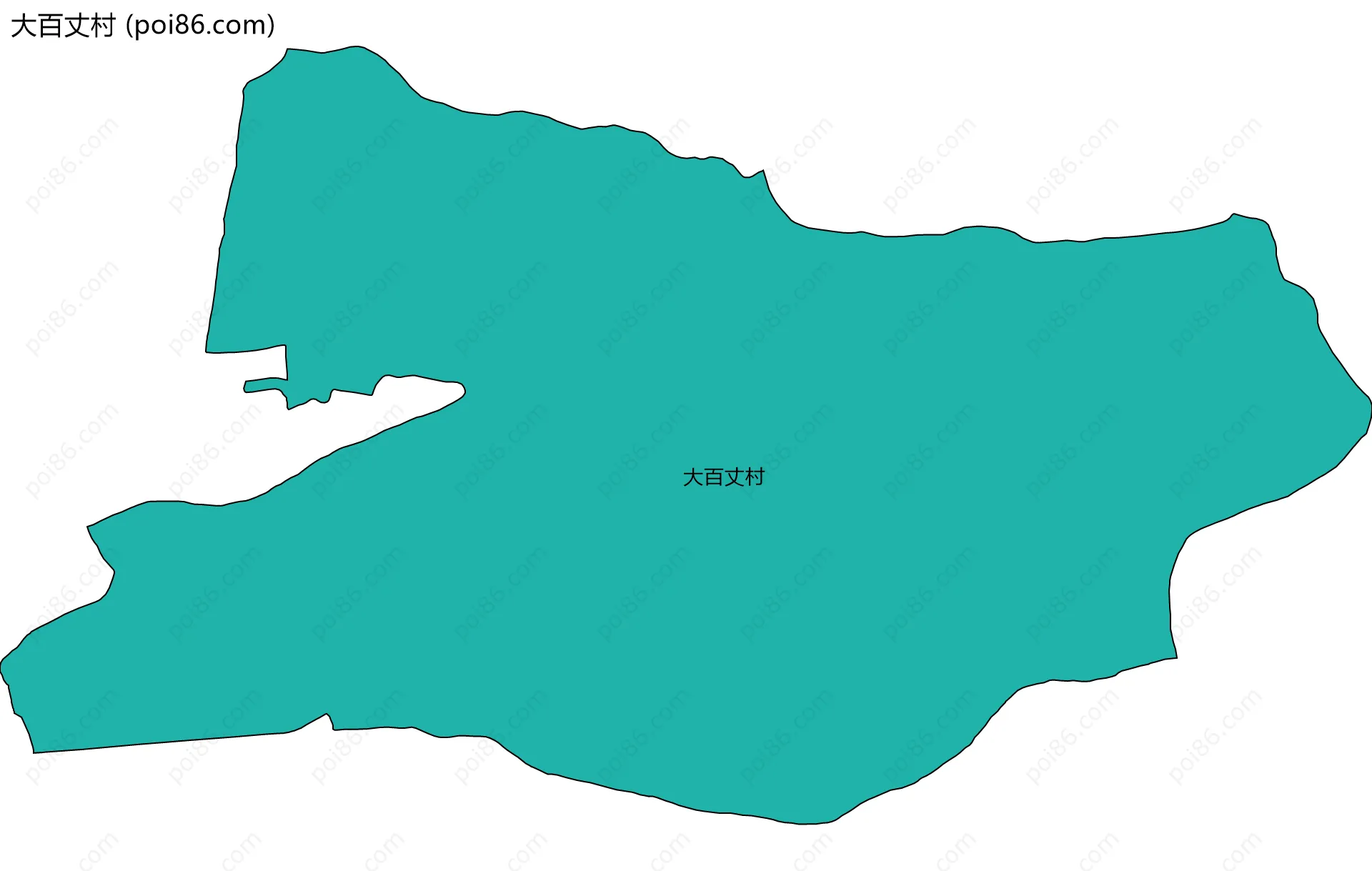 大百丈村边界地图