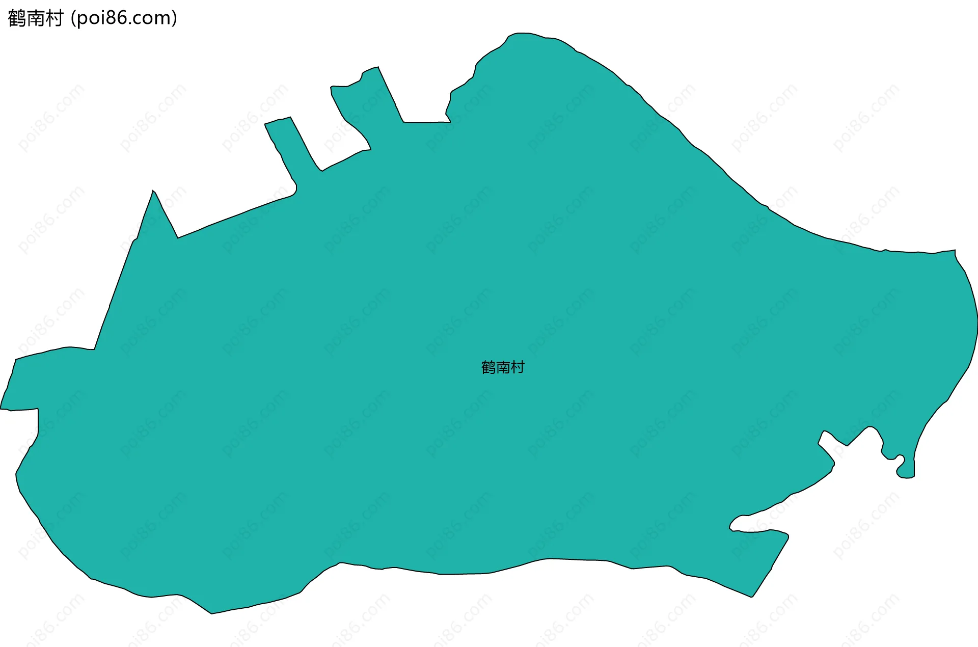 鹤南村边界地图