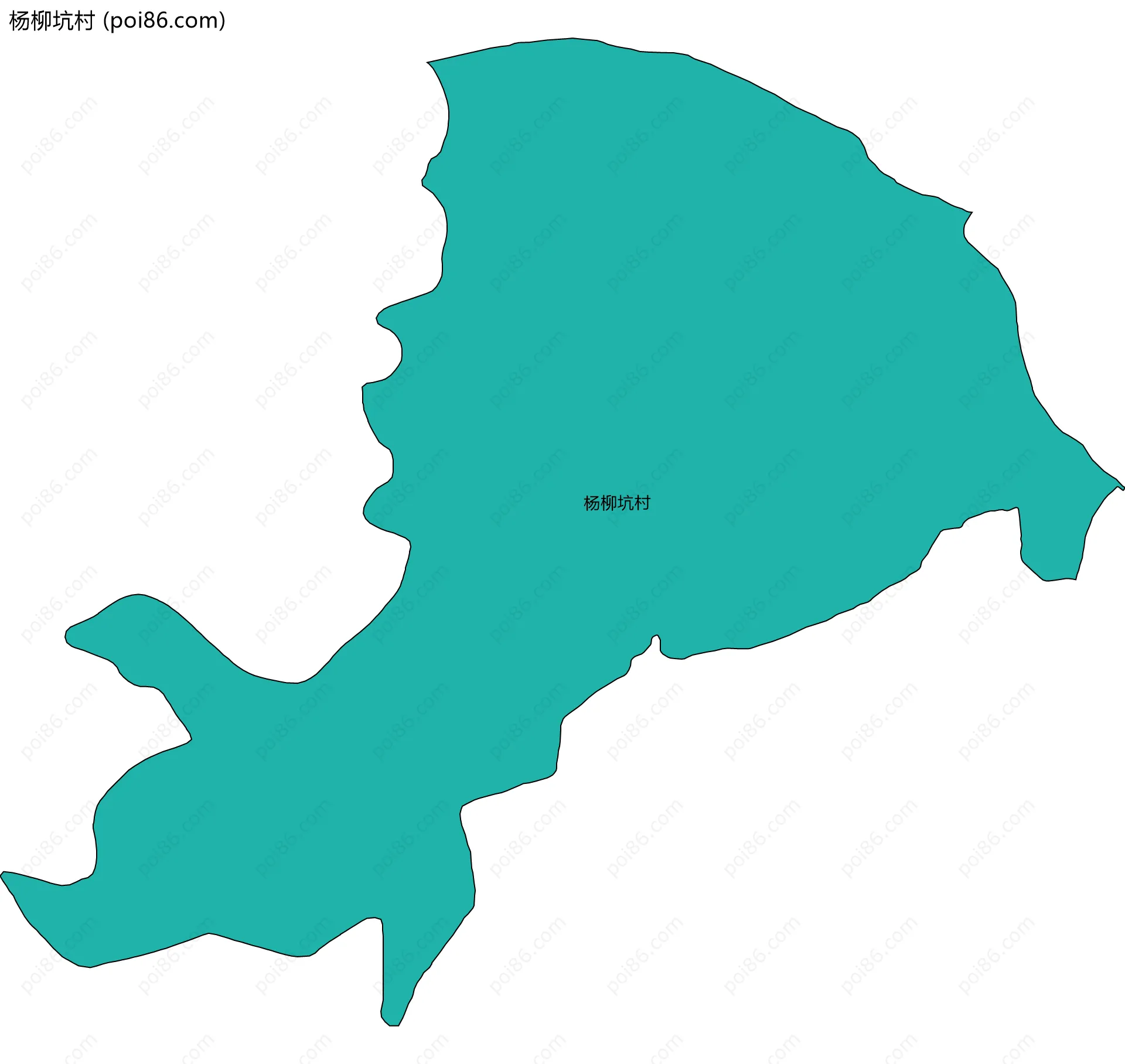 杨柳坑村边界地图