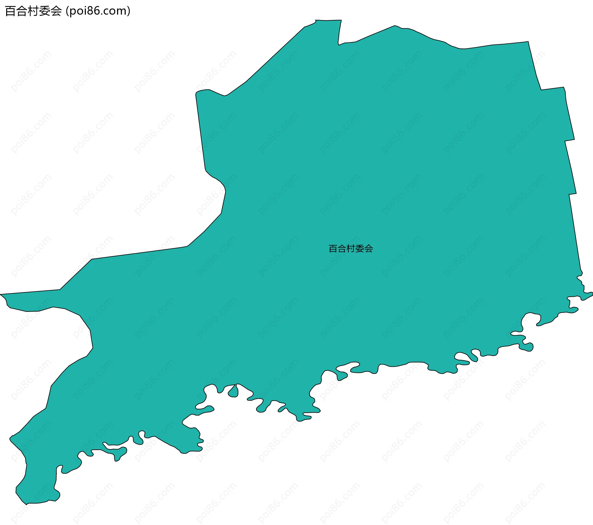 百合村委会边界地图