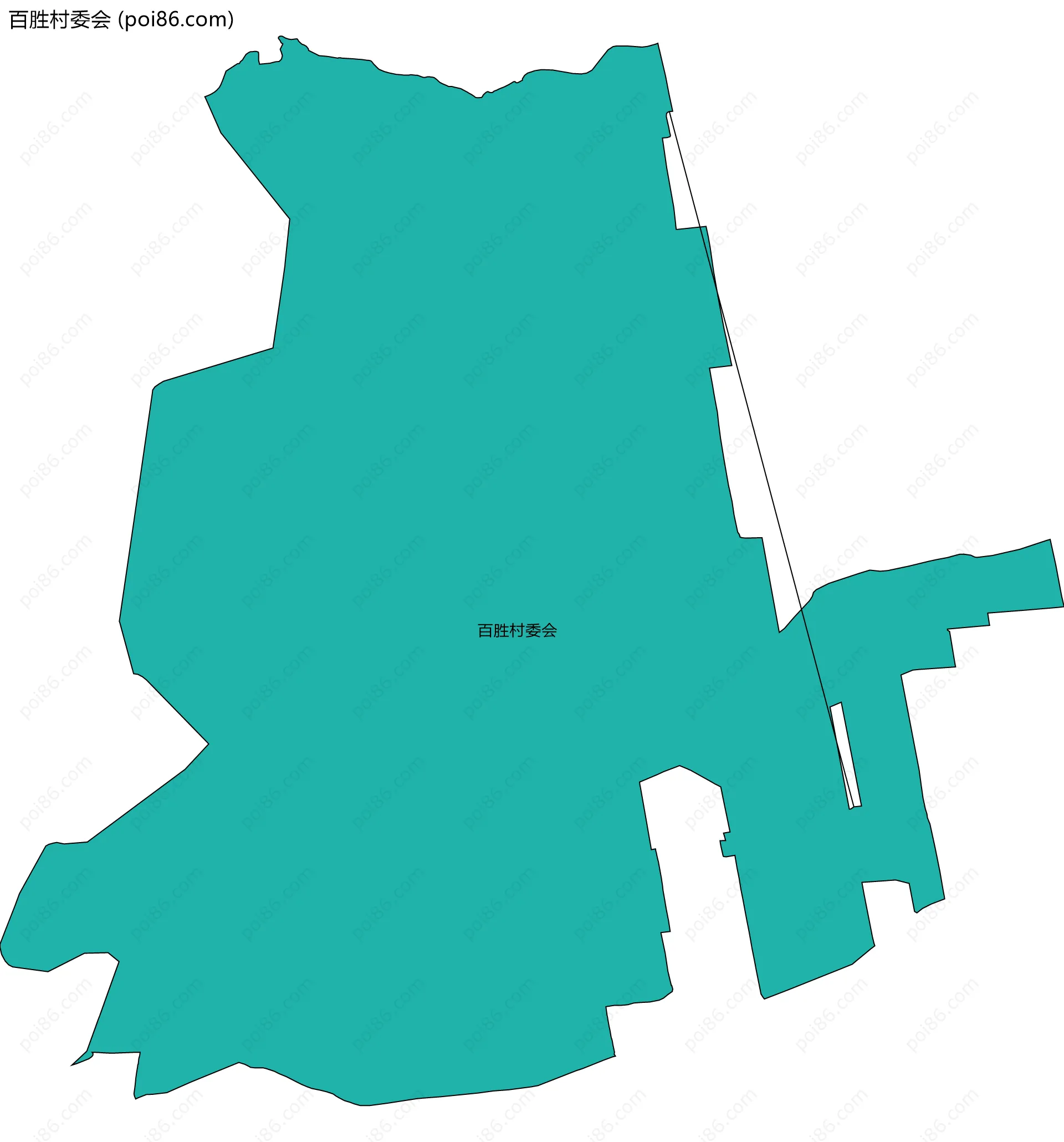 百胜村委会边界地图