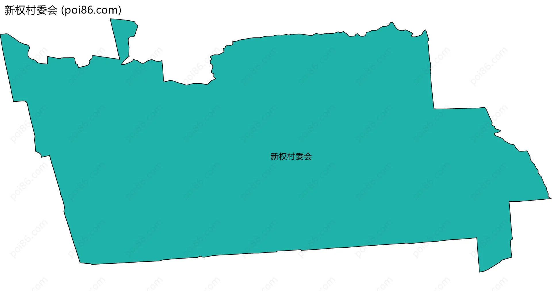 新权村委会边界地图