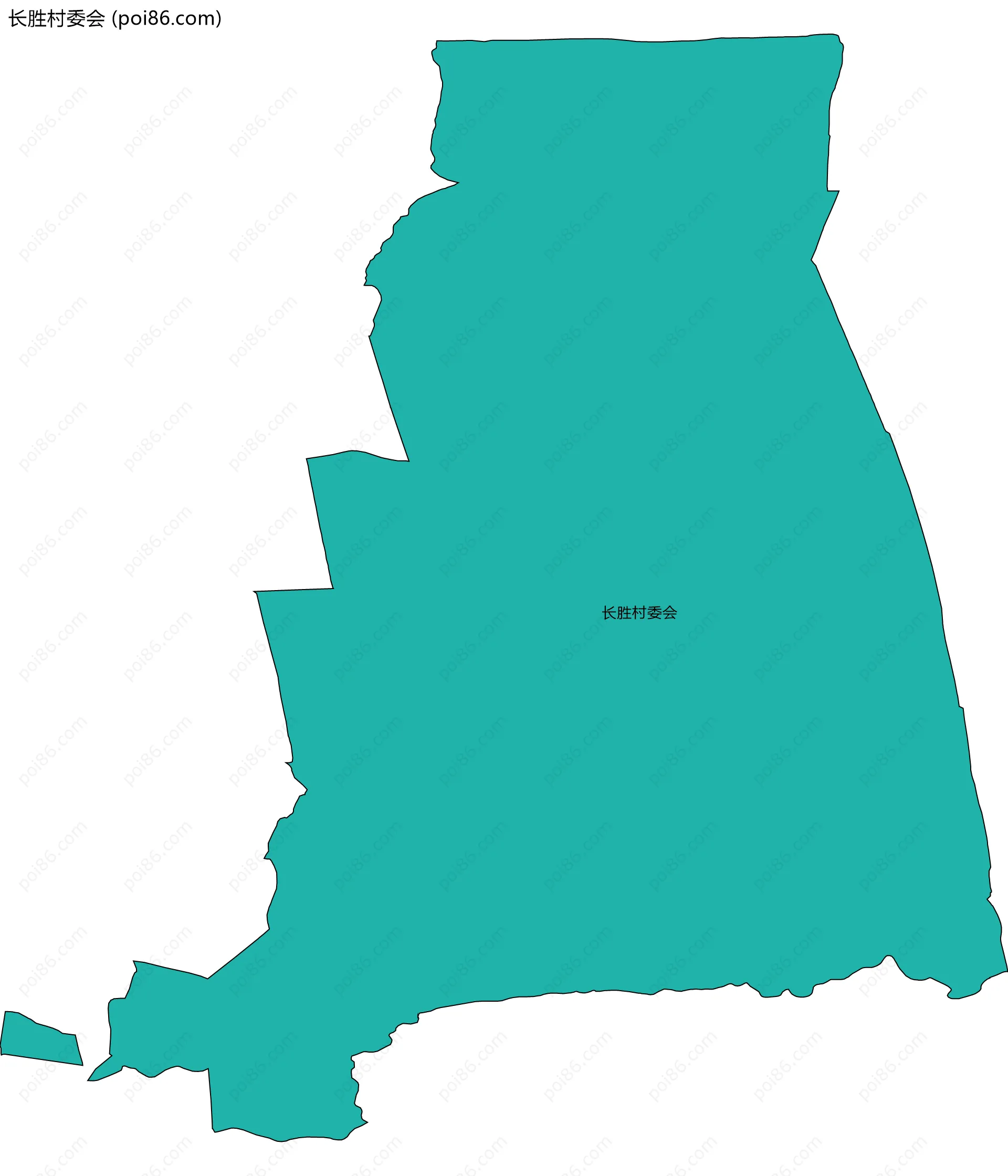 长胜村委会边界地图