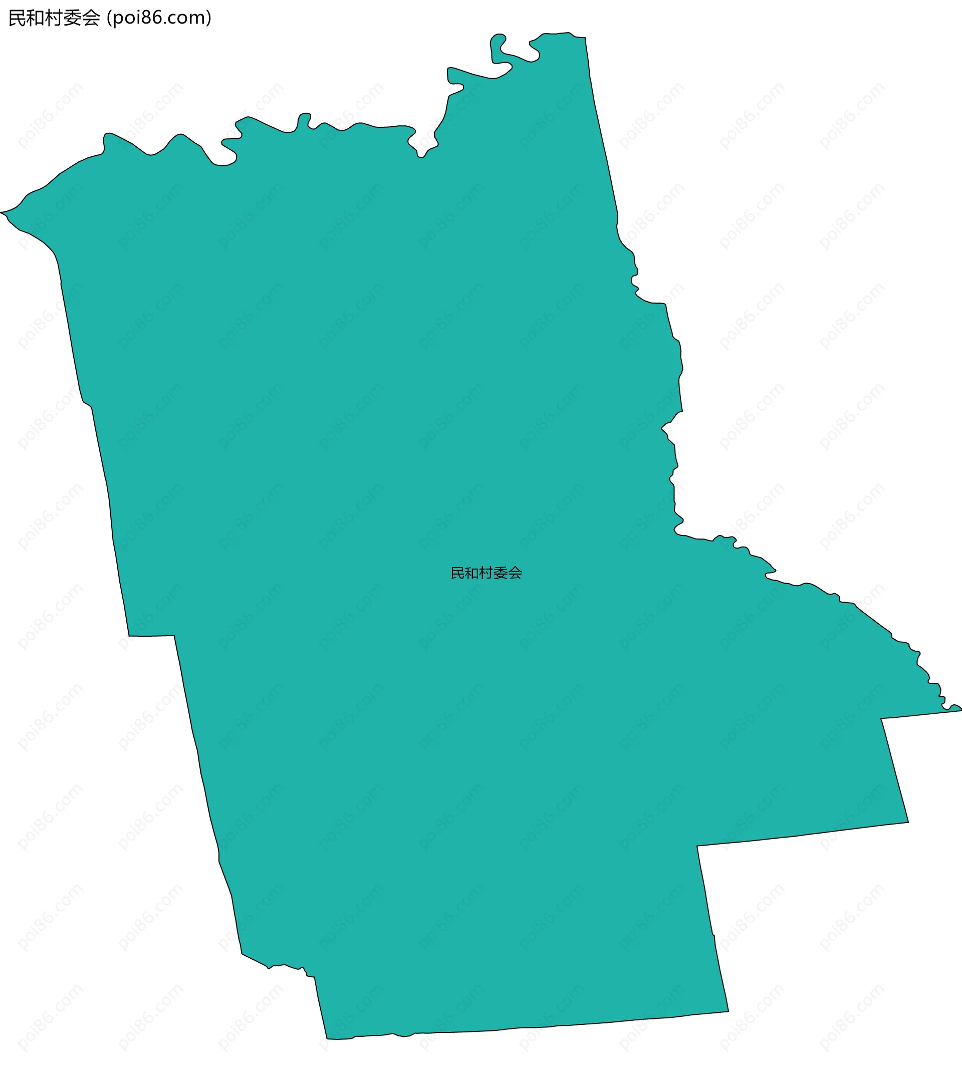 民和村委会边界地图