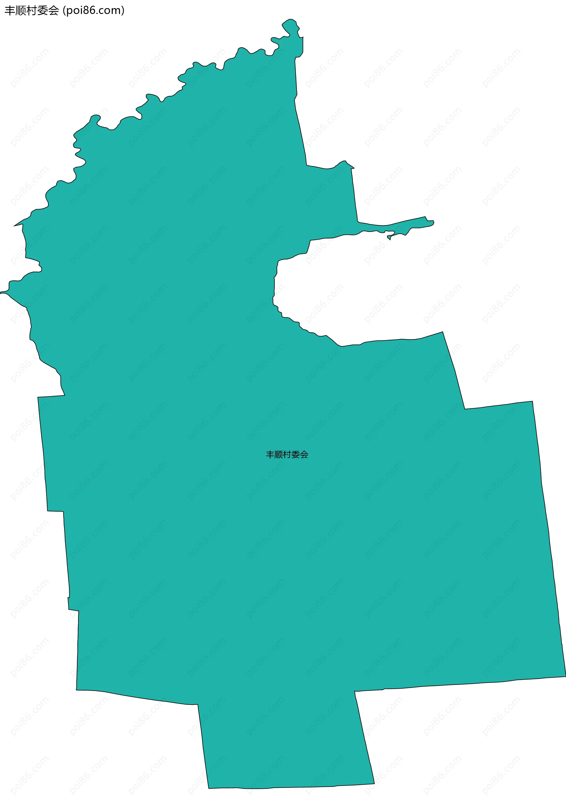 丰顺村委会边界地图