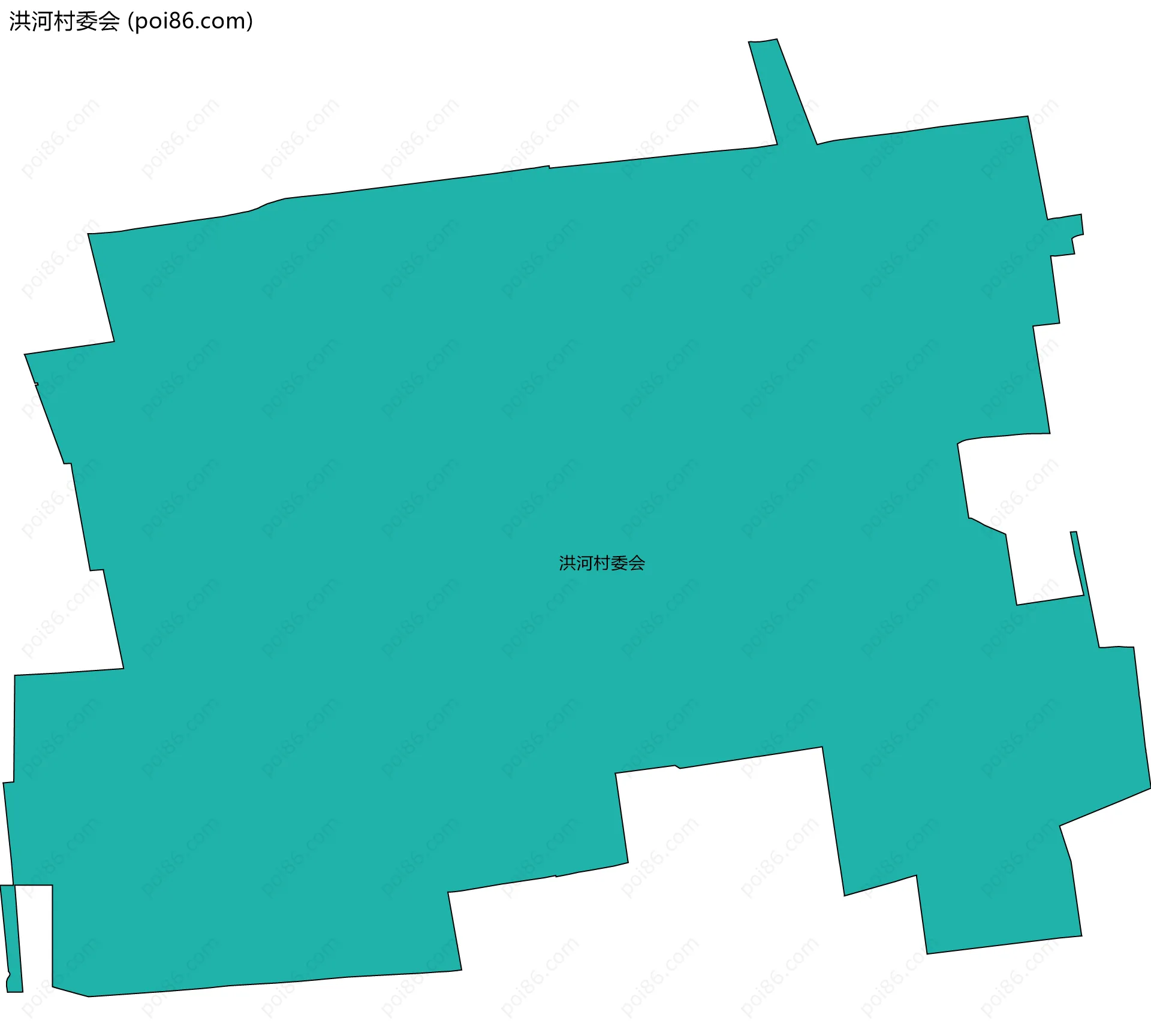 洪河村委会边界地图