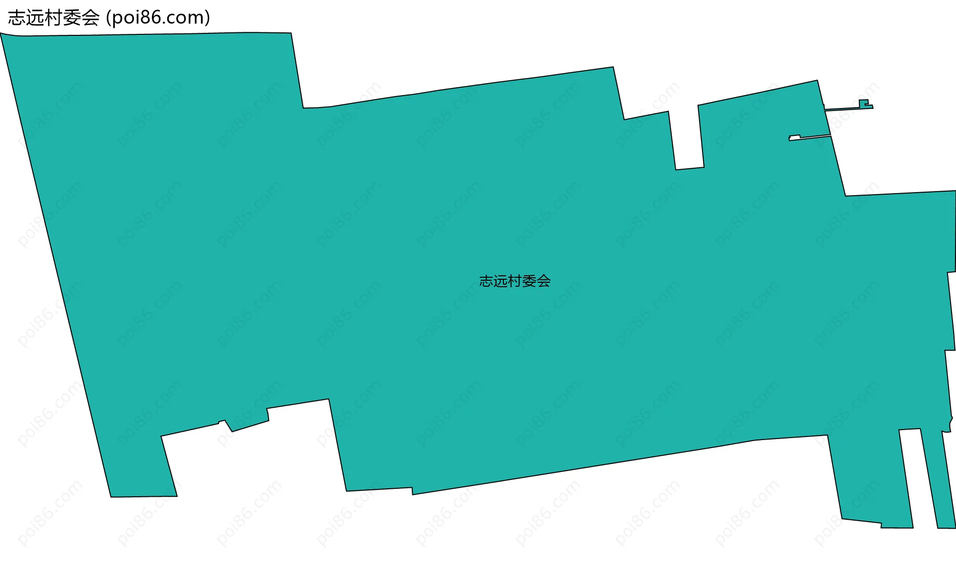 志远村委会边界地图