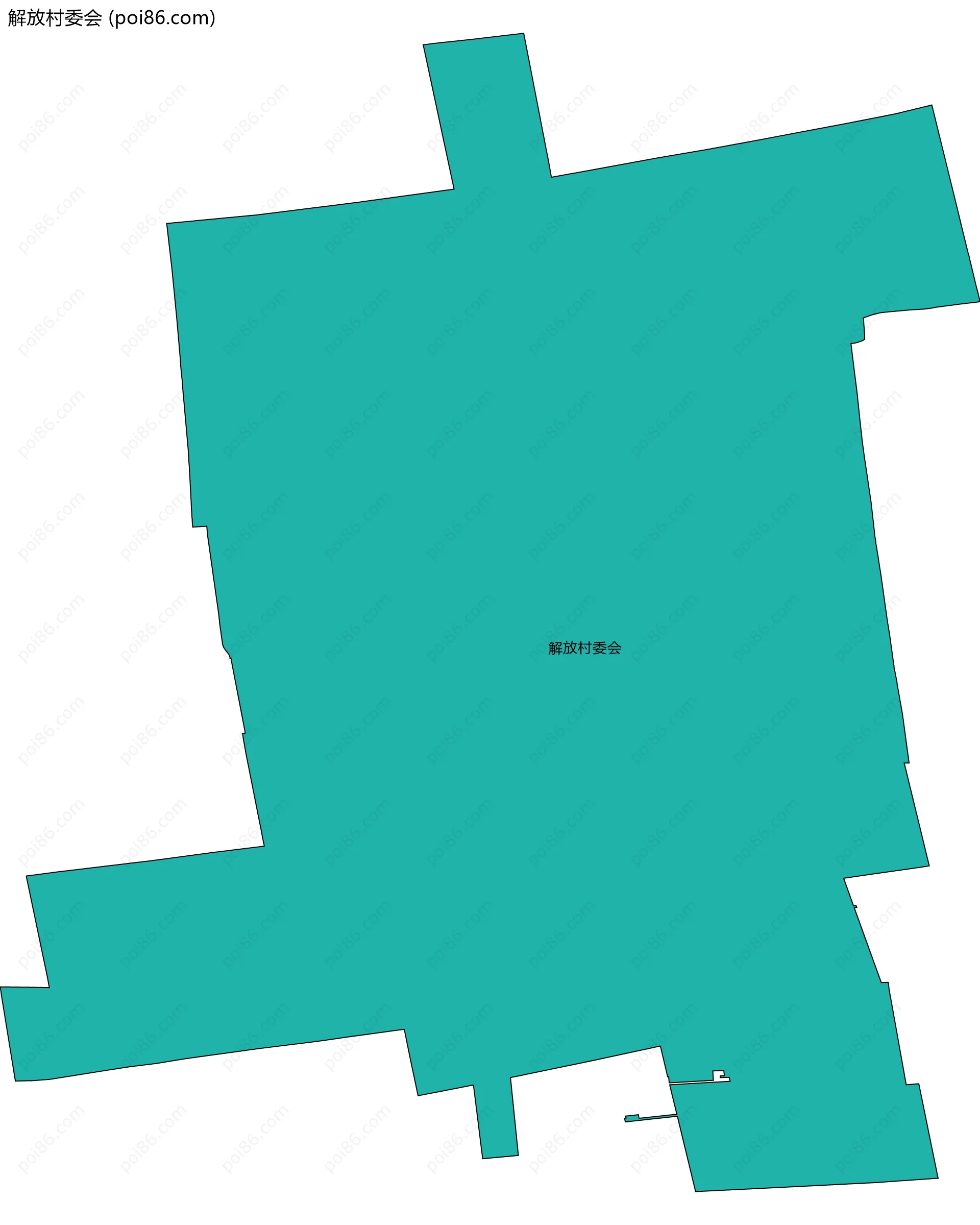 解放村委会边界地图
