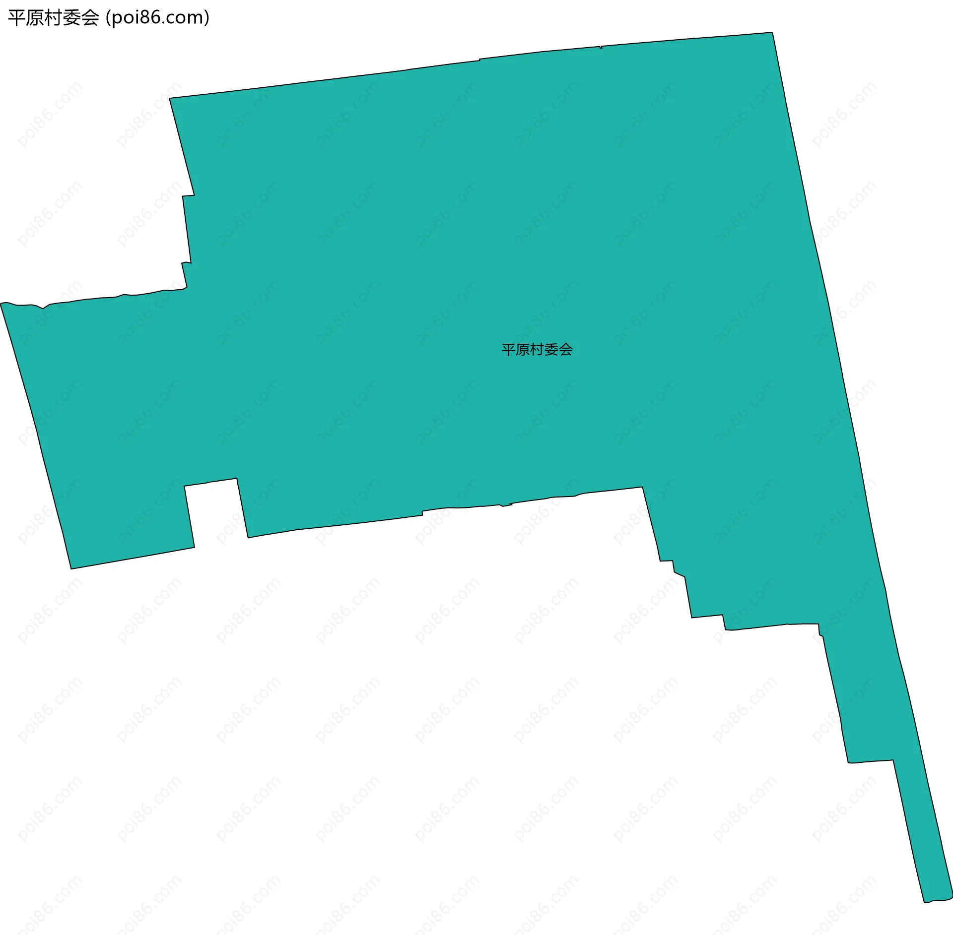 平原村委会边界地图
