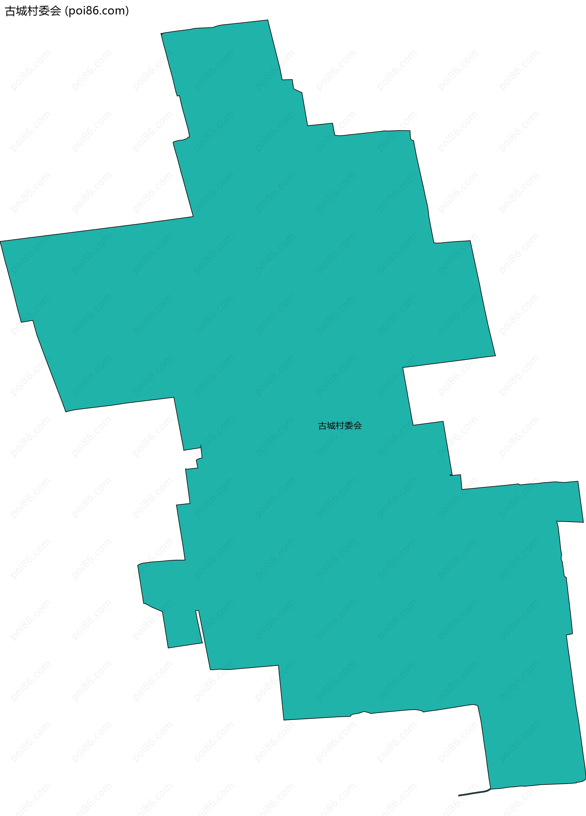 古城村委会边界地图