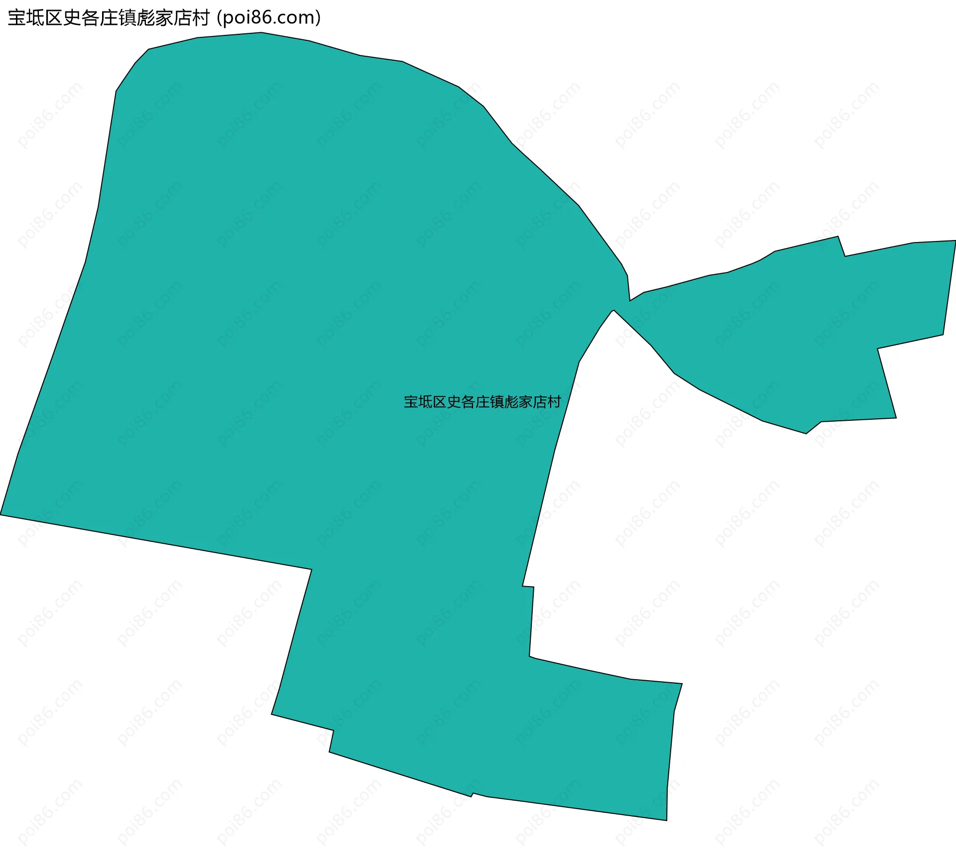 宝坻区史各庄镇彪家店村边界地图