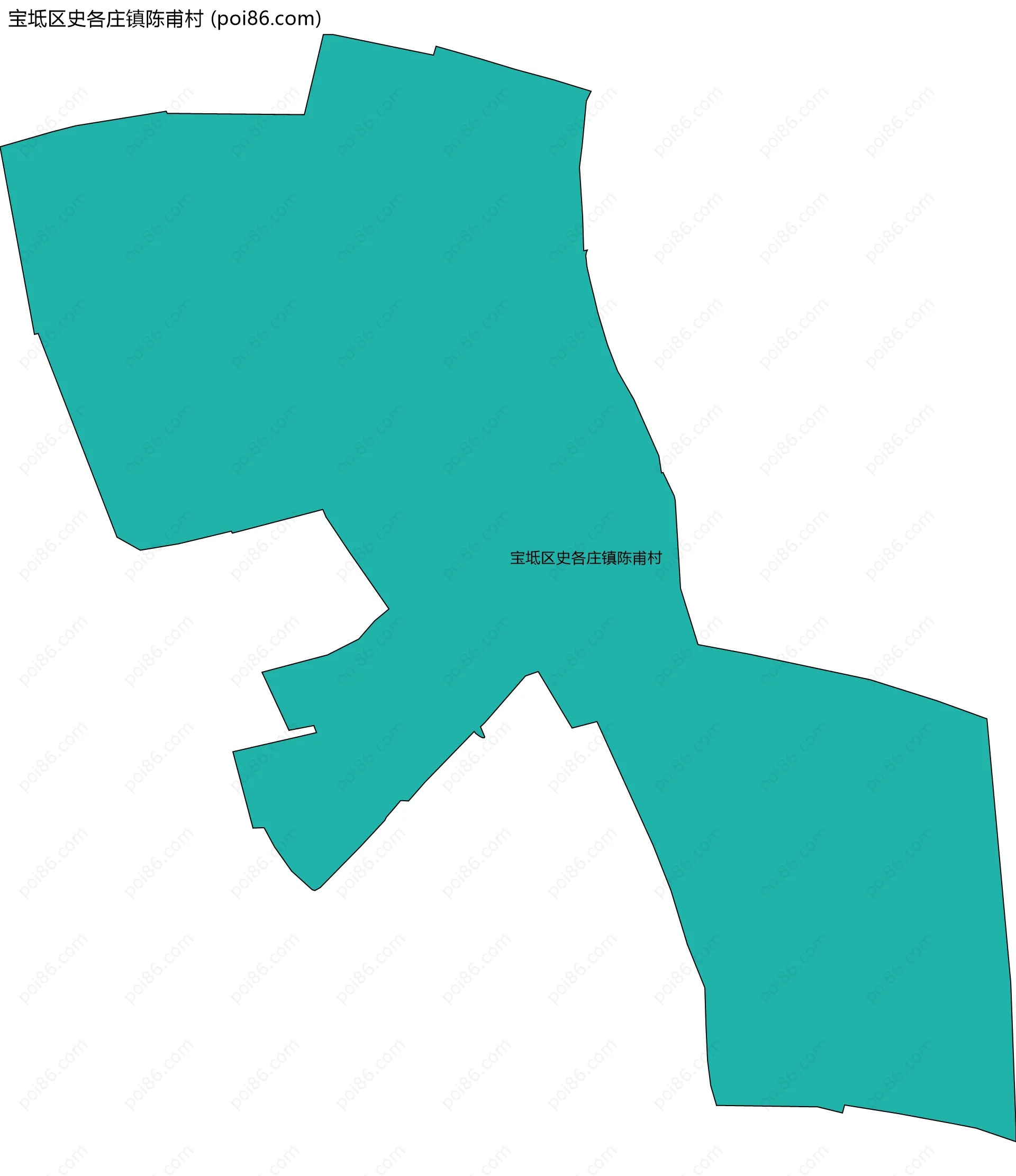 宝坻区史各庄镇陈甫村边界地图