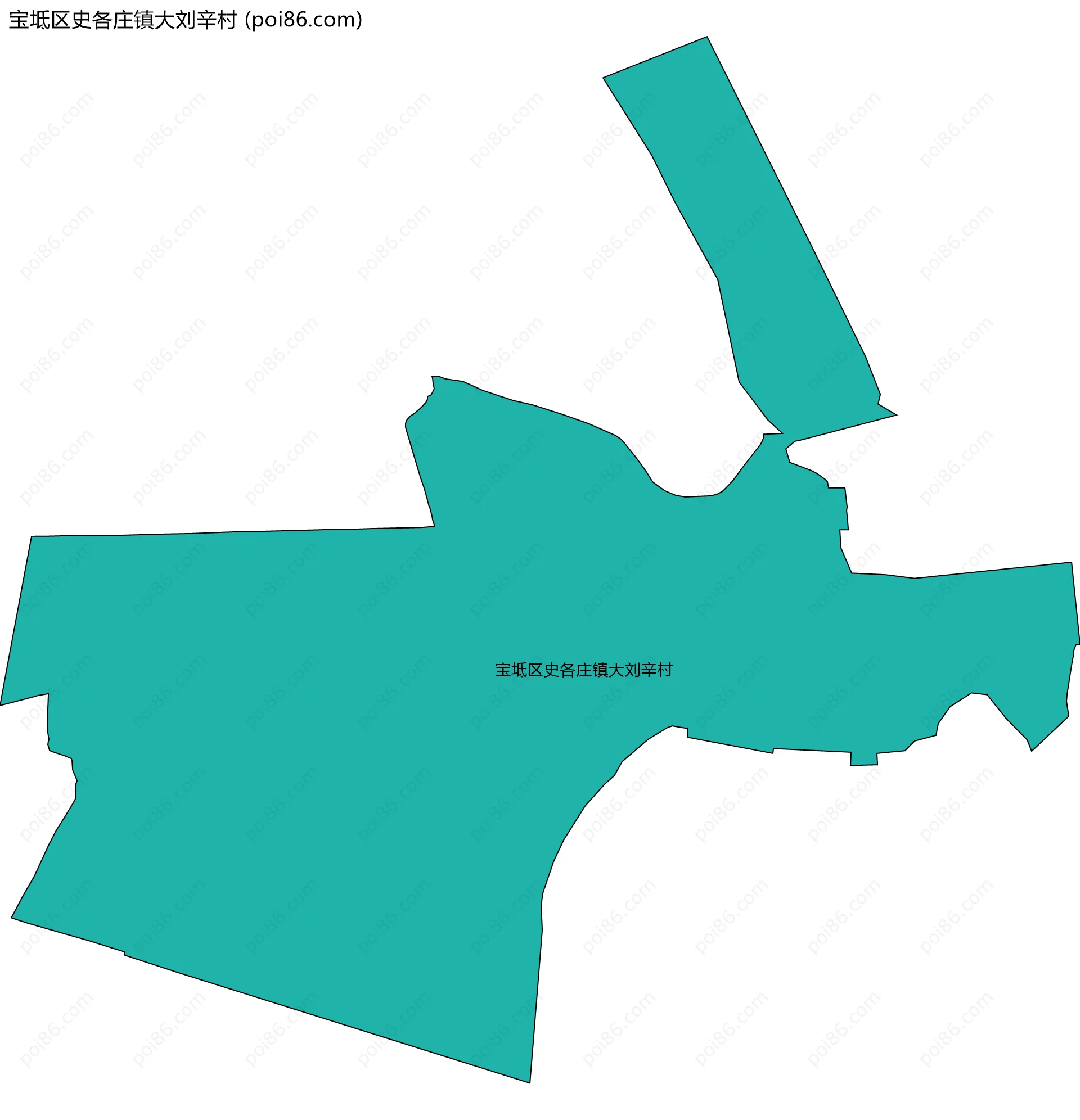 宝坻区史各庄镇大刘辛村边界地图