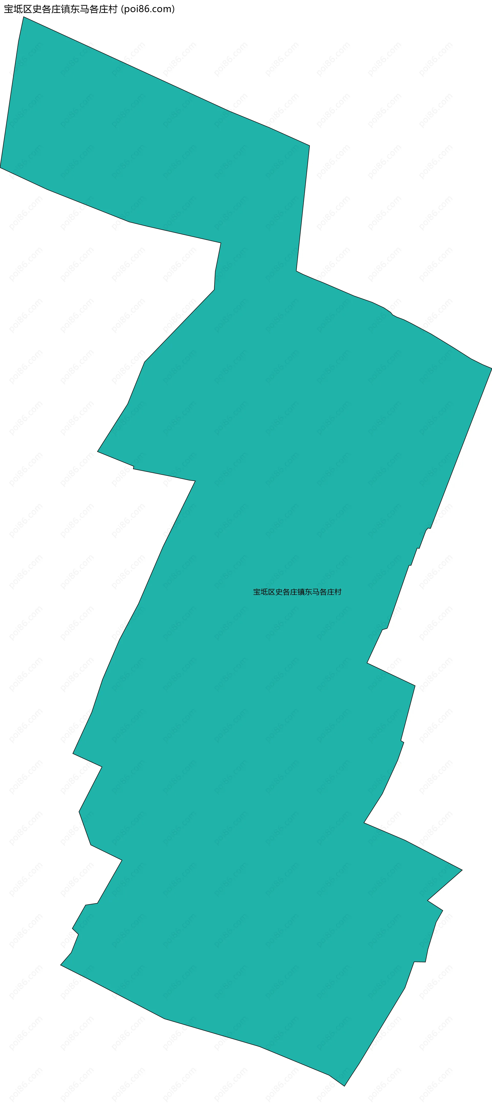 宝坻区史各庄镇东马各庄村边界地图