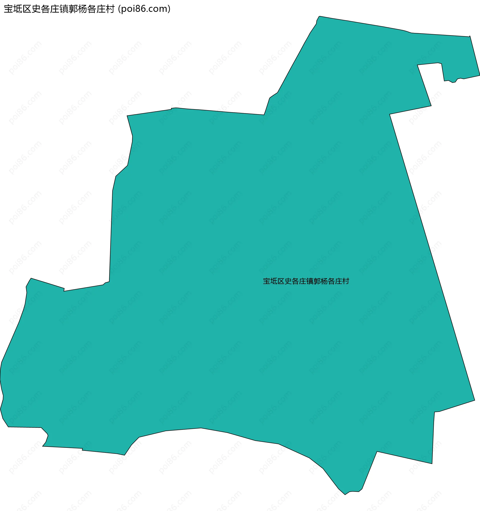 宝坻区史各庄镇郭杨各庄村边界地图