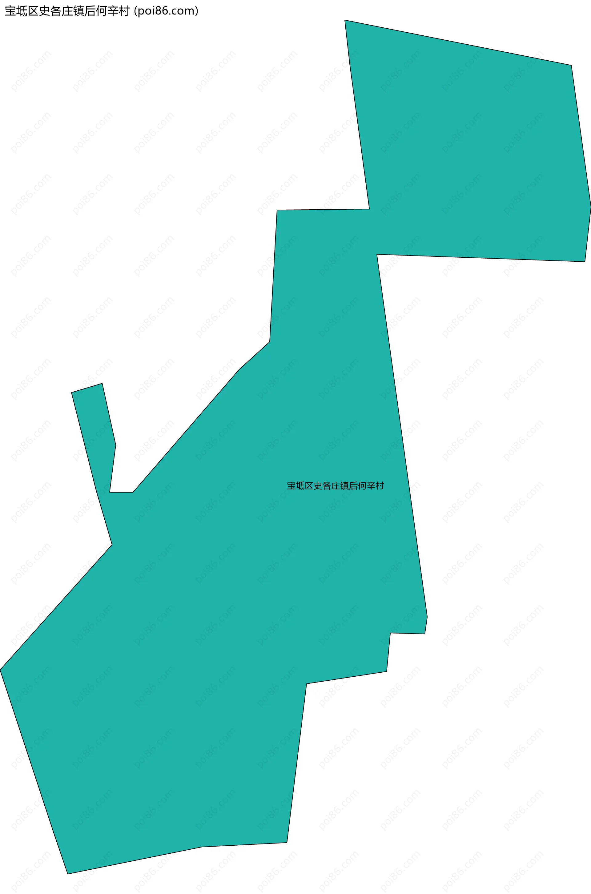 宝坻区史各庄镇后何辛村边界地图
