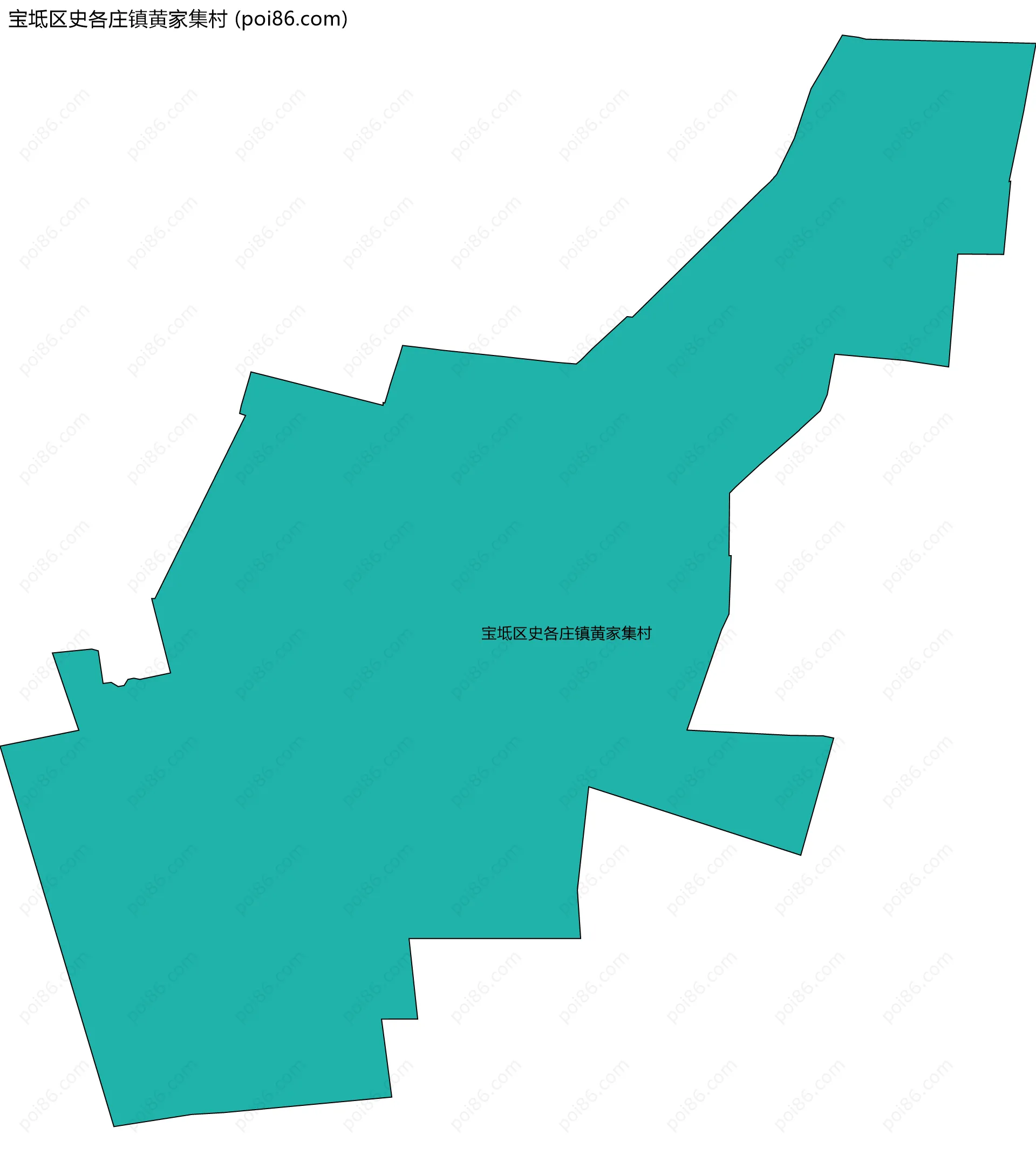 宝坻区史各庄镇黄家集村边界地图