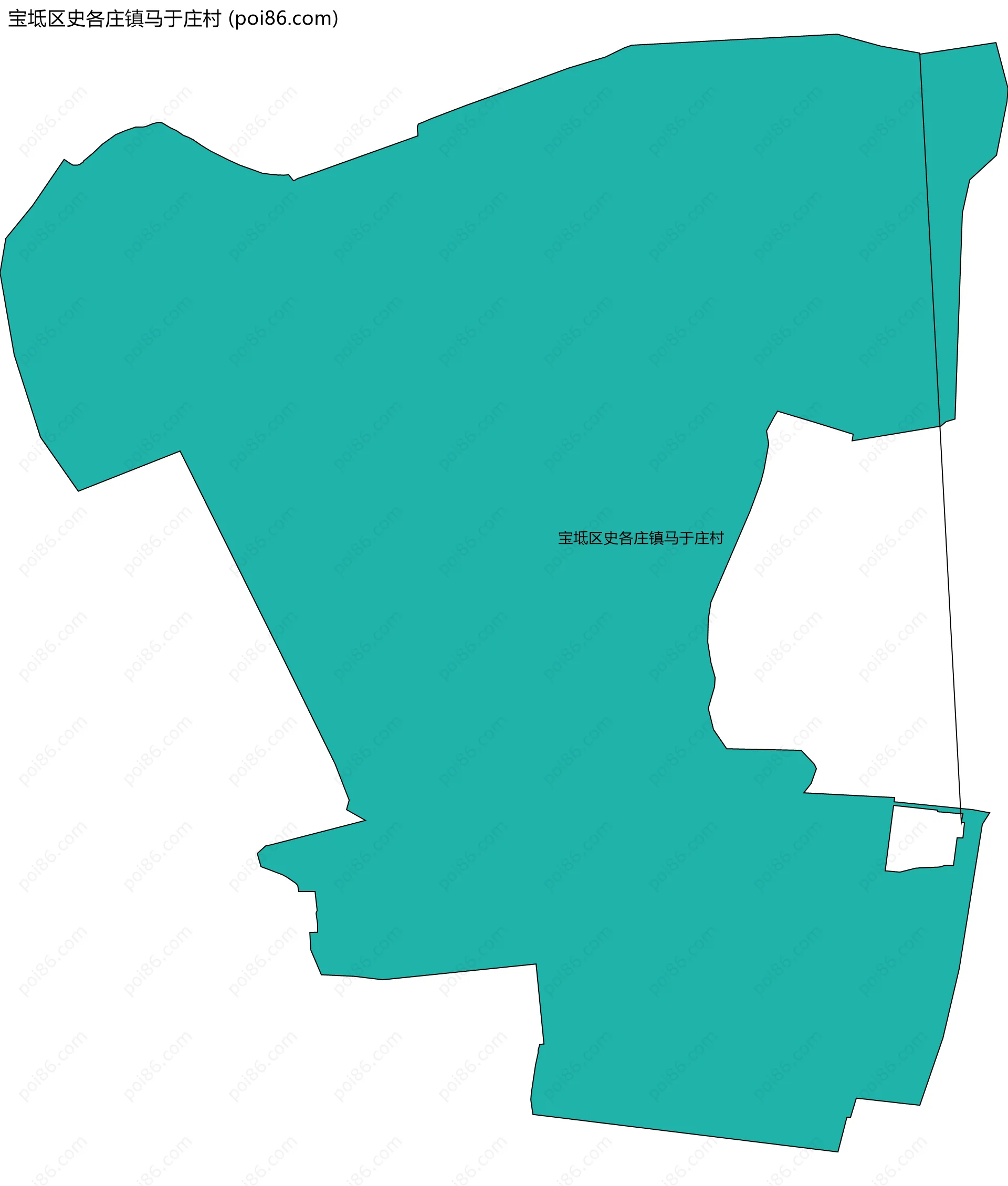 宝坻区史各庄镇马于庄村边界地图