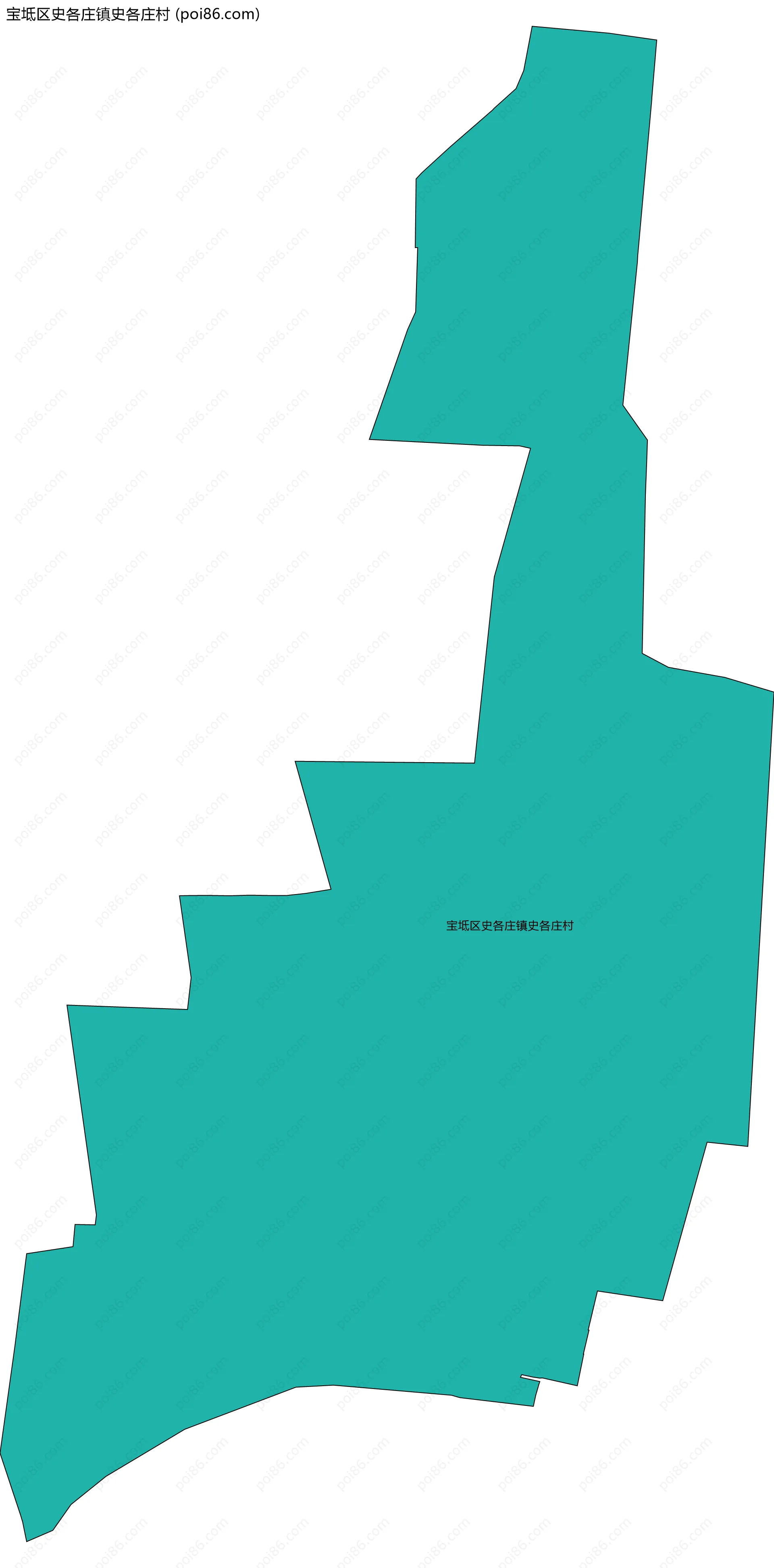 宝坻区史各庄镇史各庄村边界地图