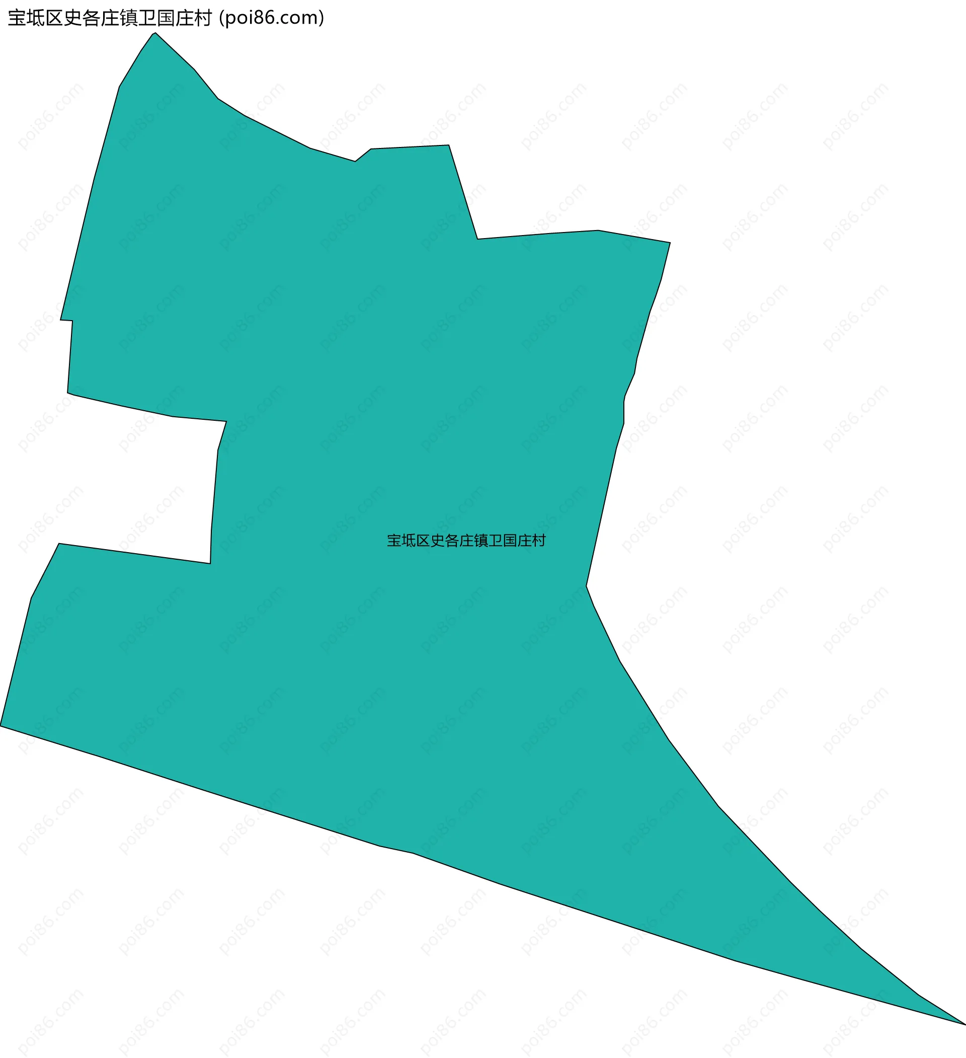 宝坻区史各庄镇卫国庄村边界地图