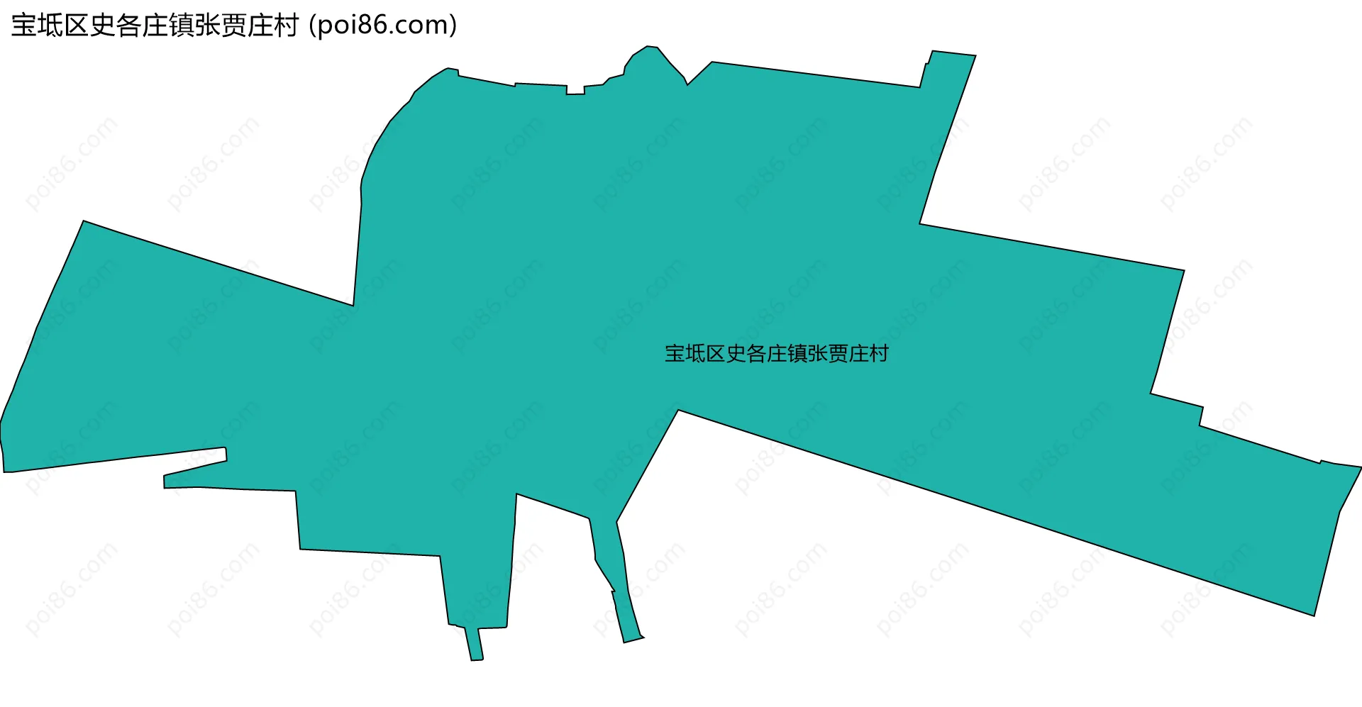 宝坻区史各庄镇张贾庄村边界地图