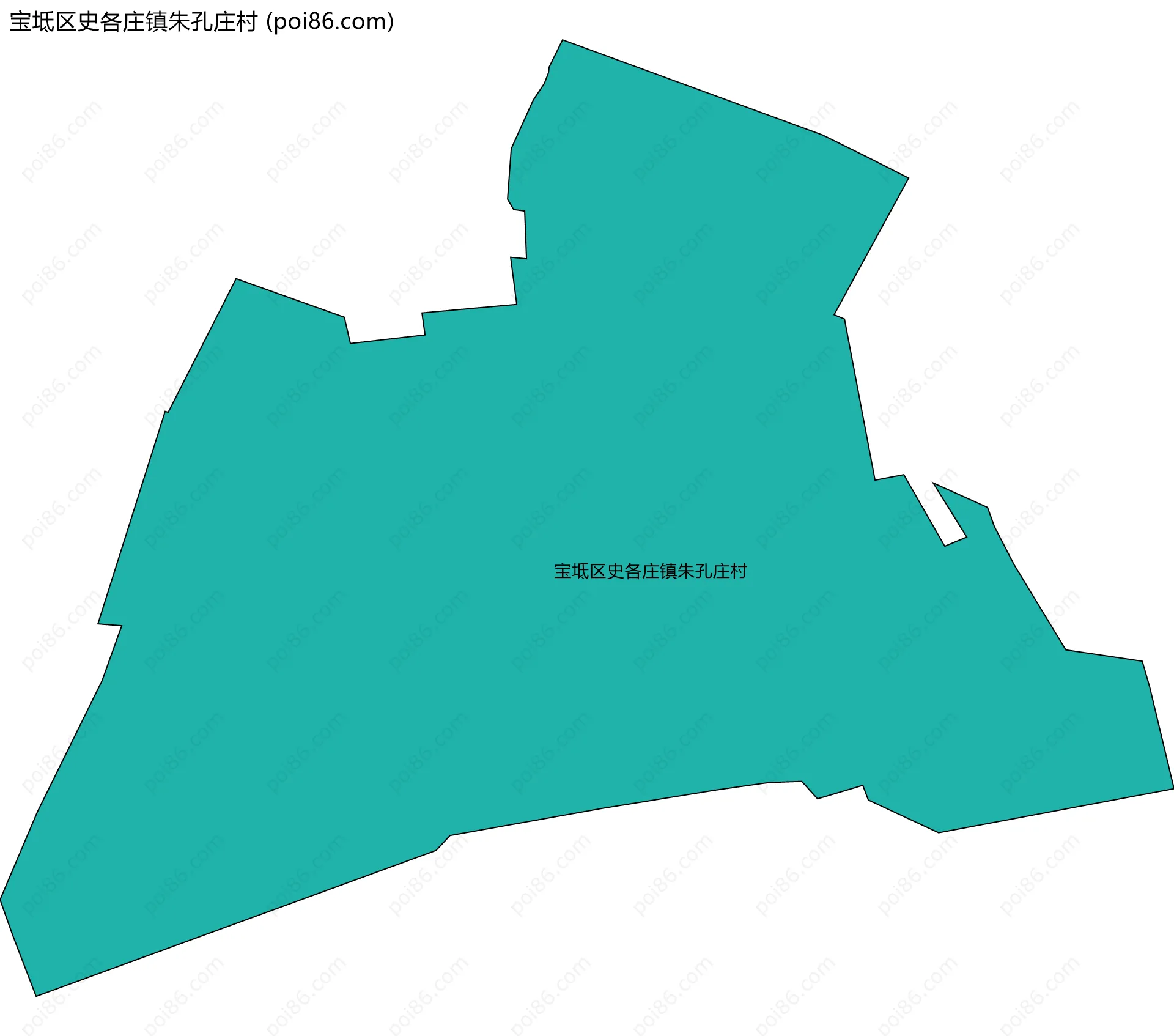 宝坻区史各庄镇朱孔庄村边界地图