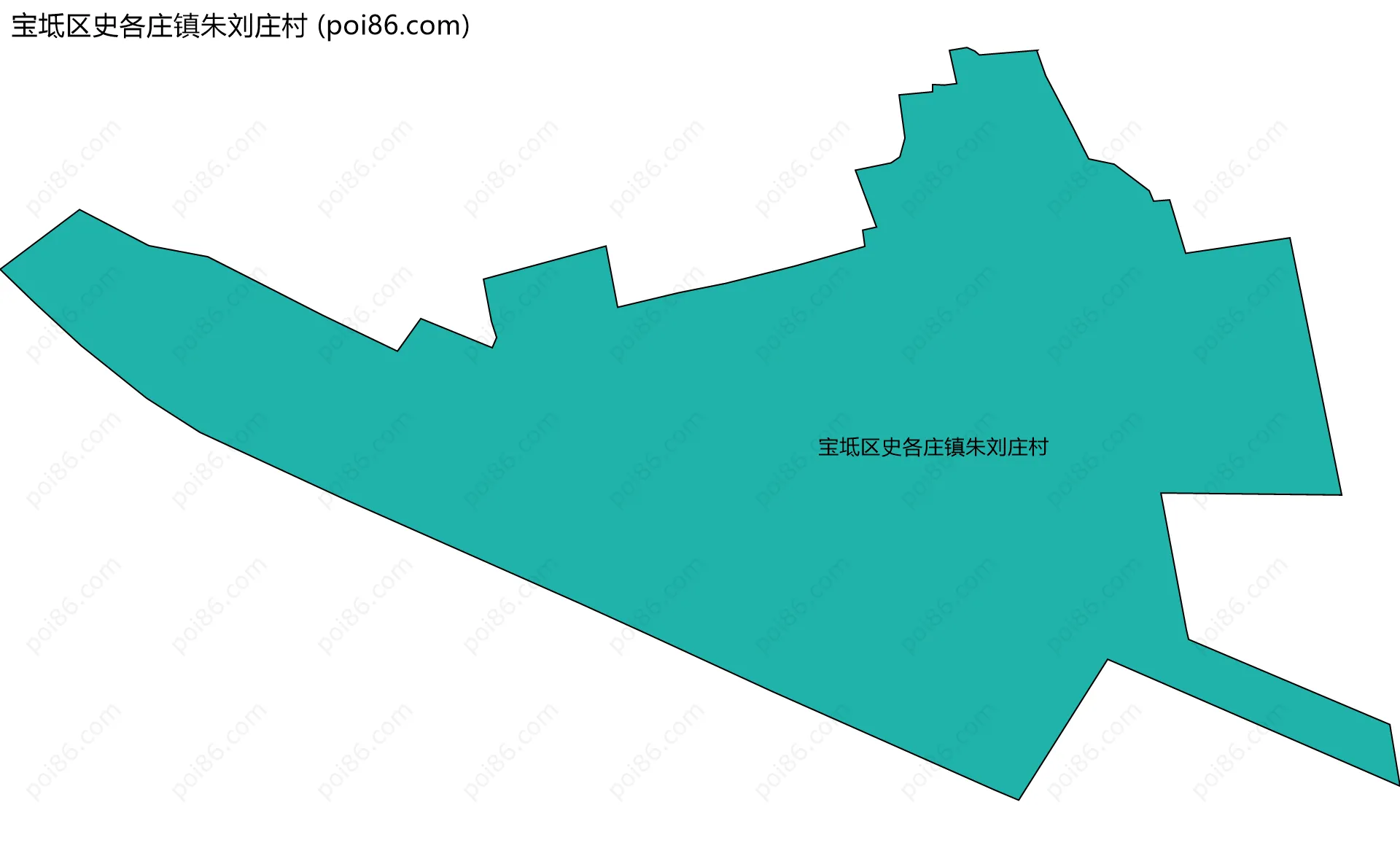宝坻区史各庄镇朱刘庄村边界地图