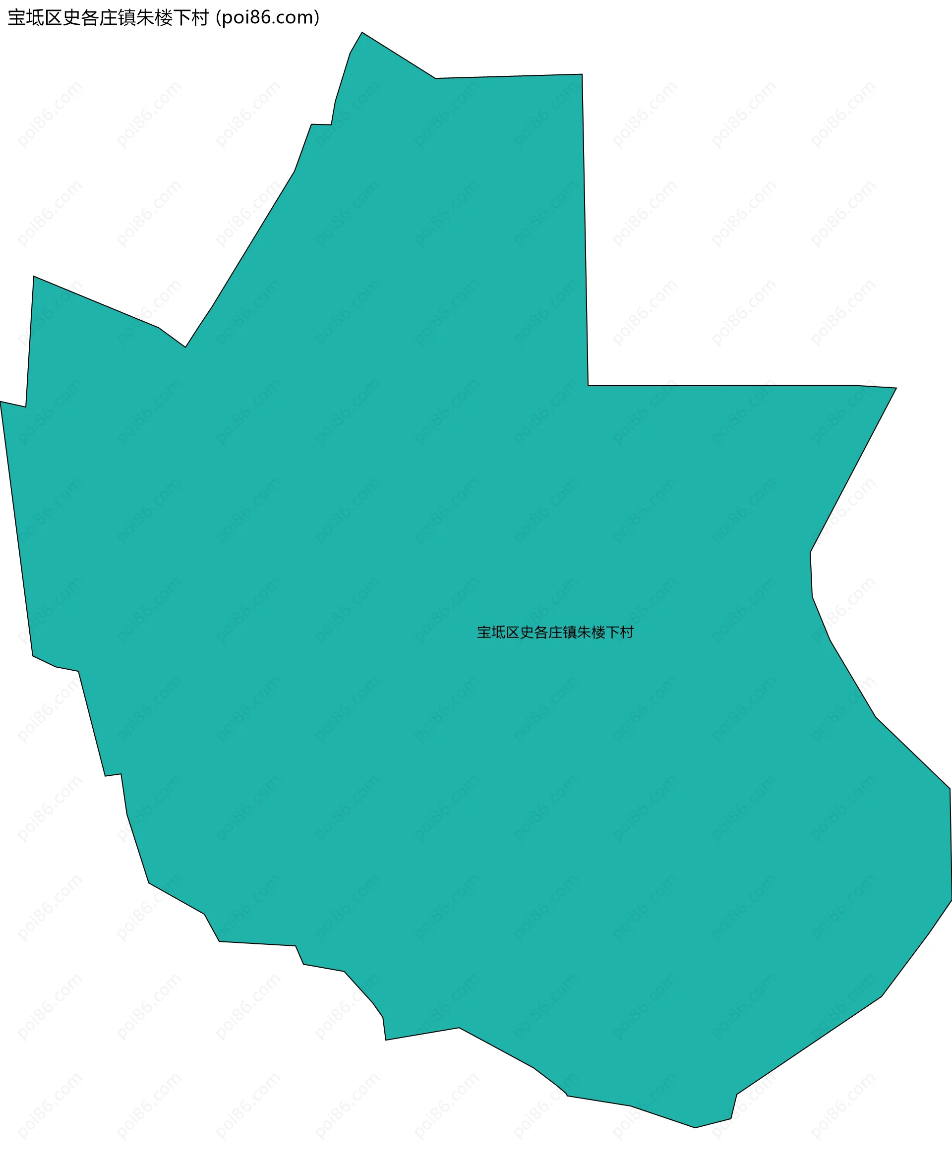 宝坻区史各庄镇朱楼下村边界地图