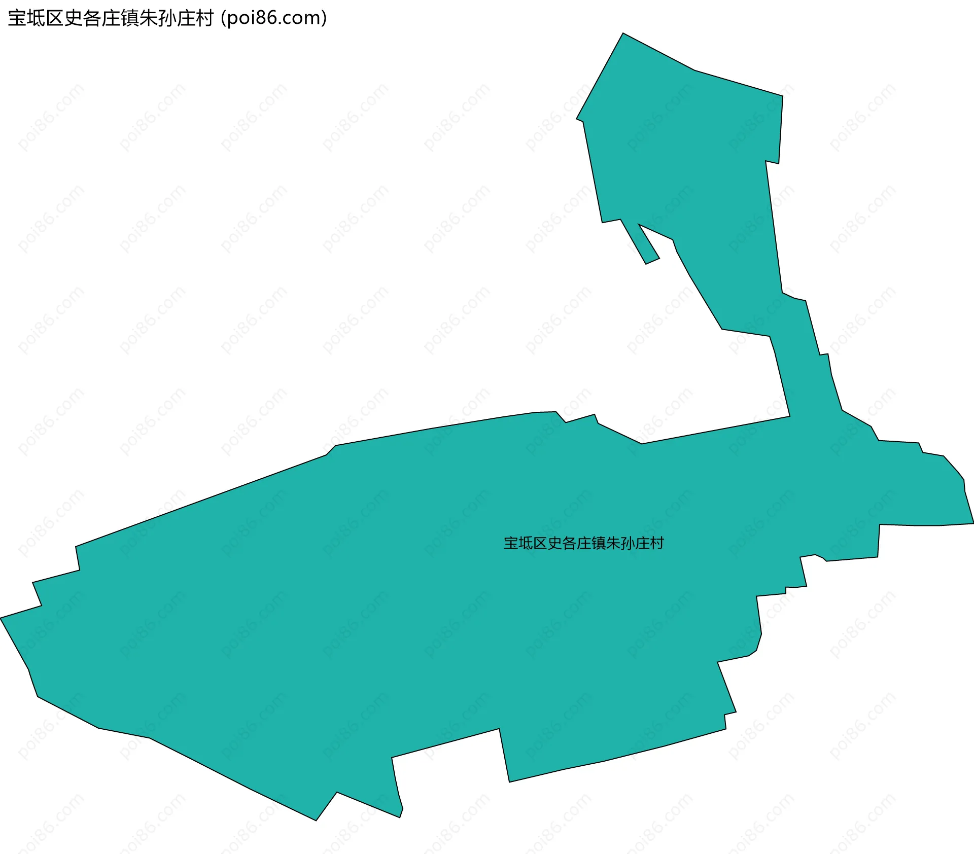 宝坻区史各庄镇朱孙庄村边界地图