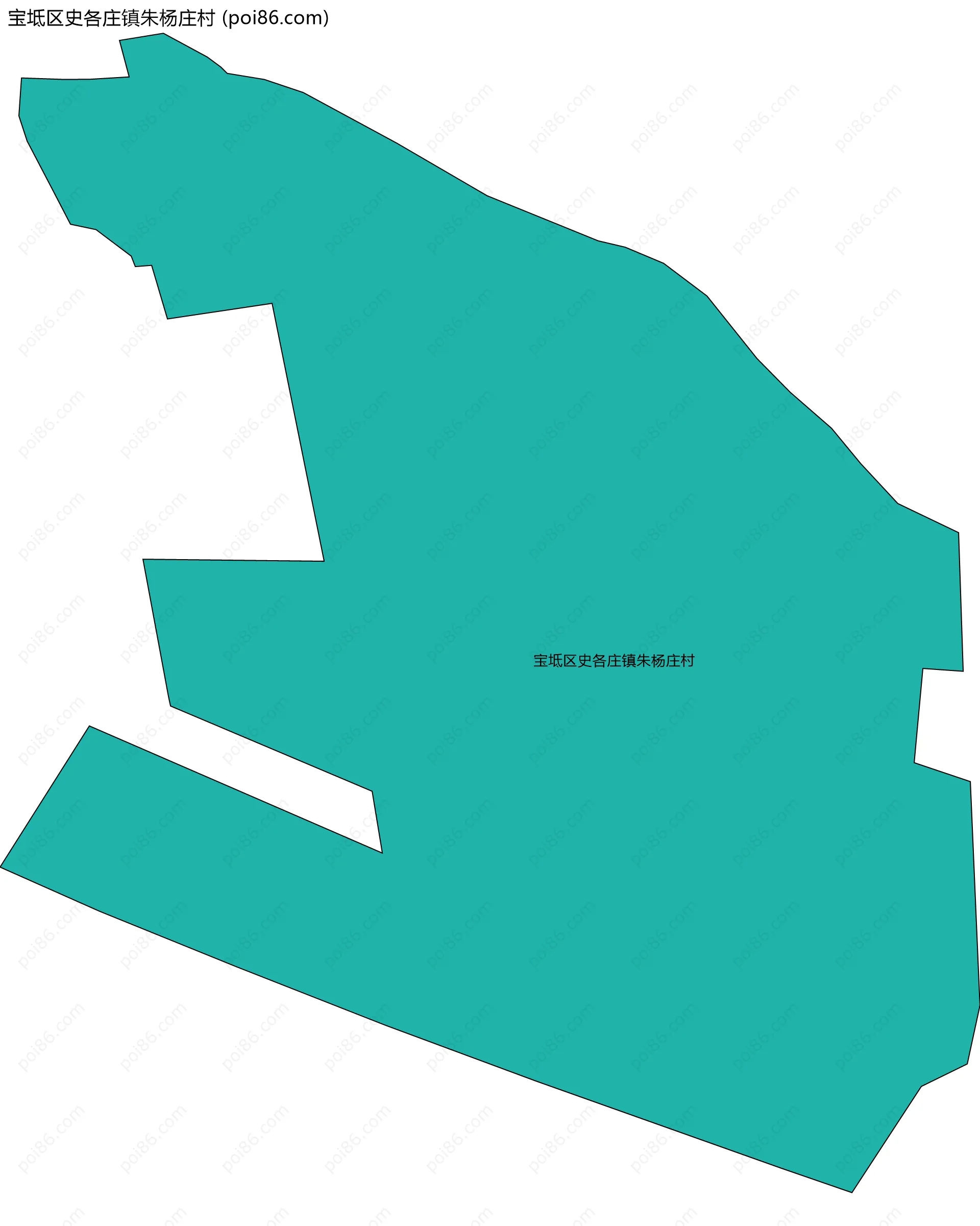 宝坻区史各庄镇朱杨庄村边界地图
