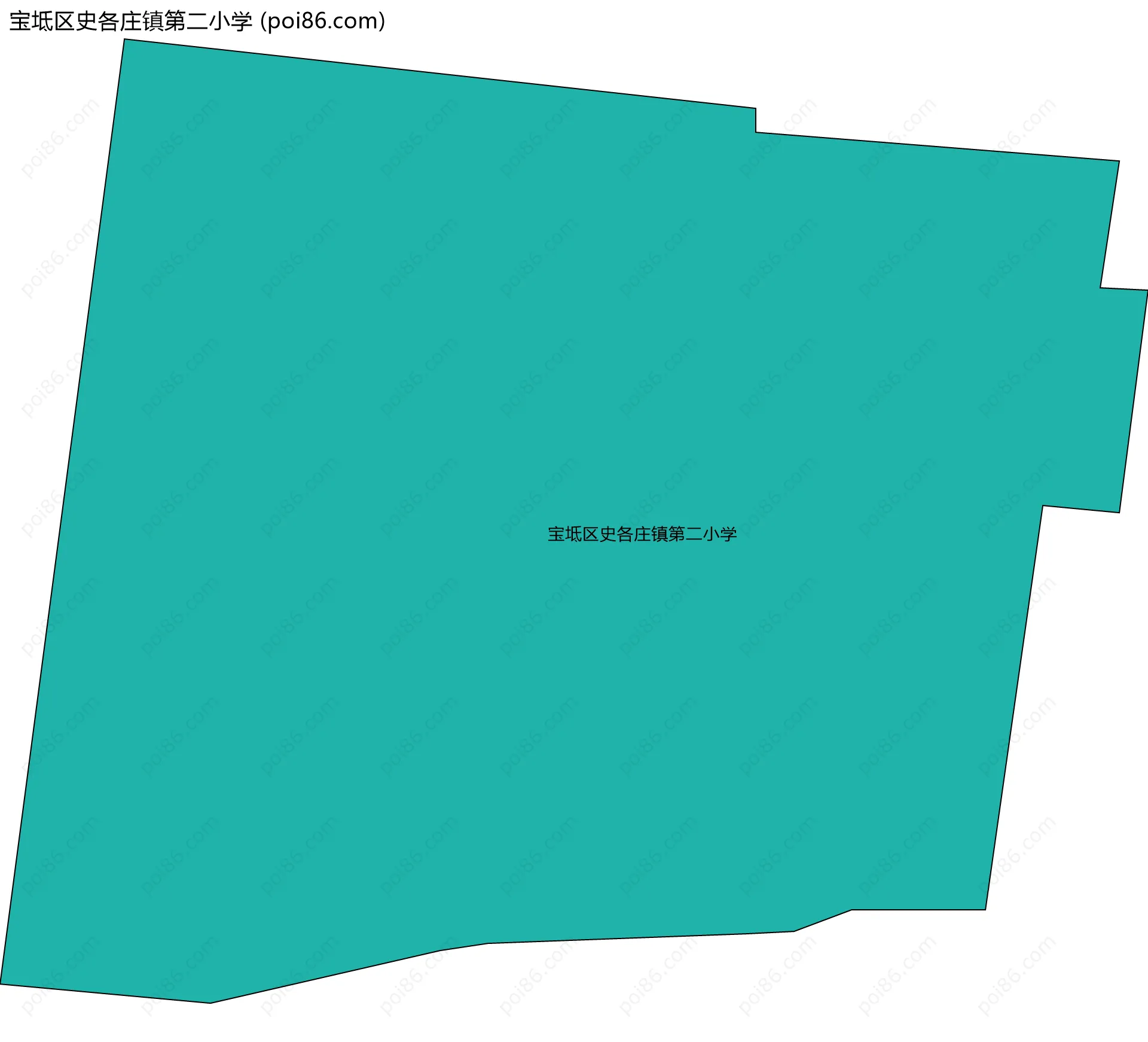 宝坻区史各庄镇第二小学边界地图