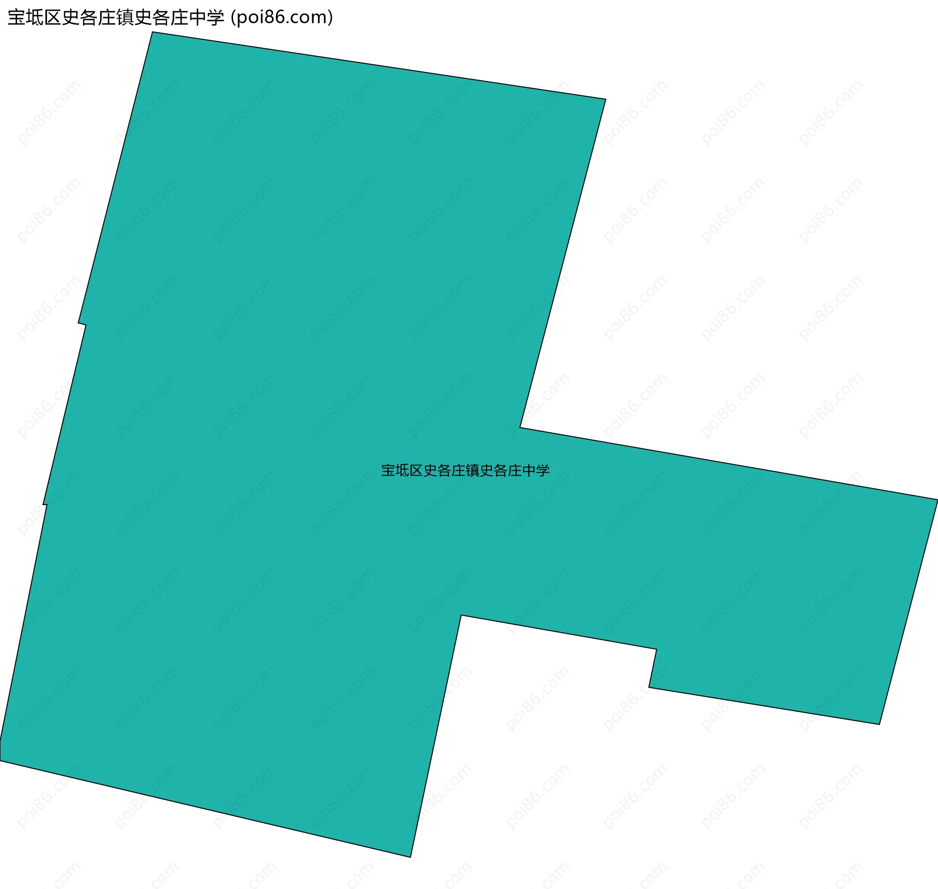 宝坻区史各庄镇史各庄中学边界地图