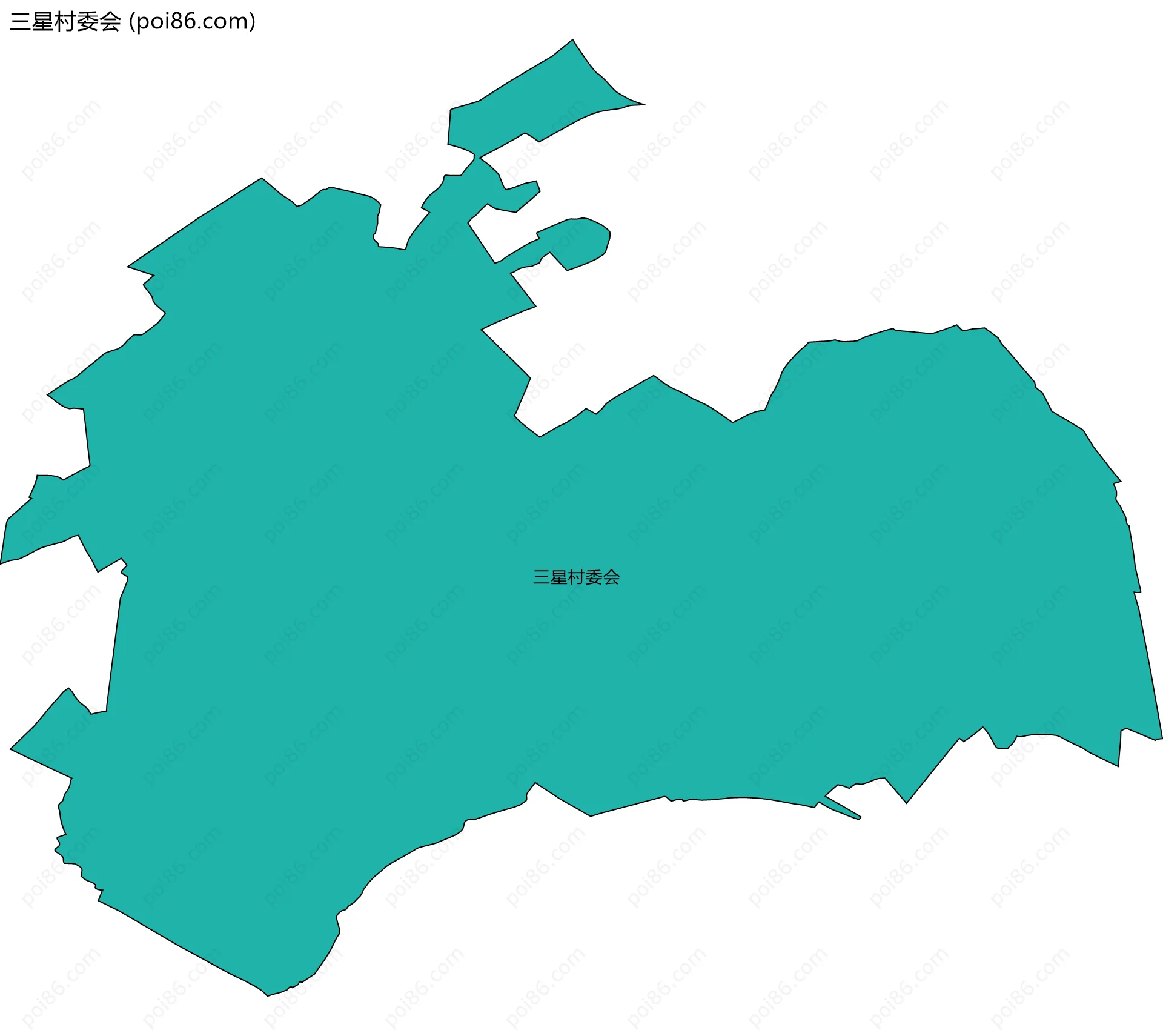 三星村委会边界地图
