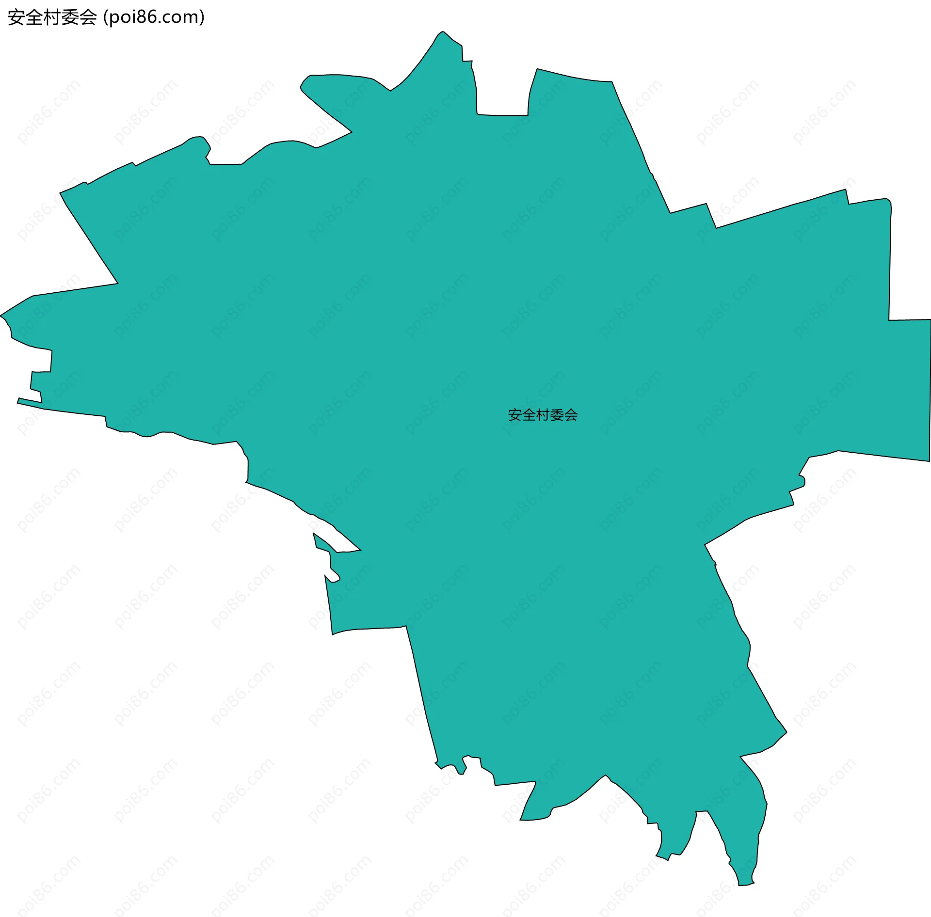 安全村委会边界地图
