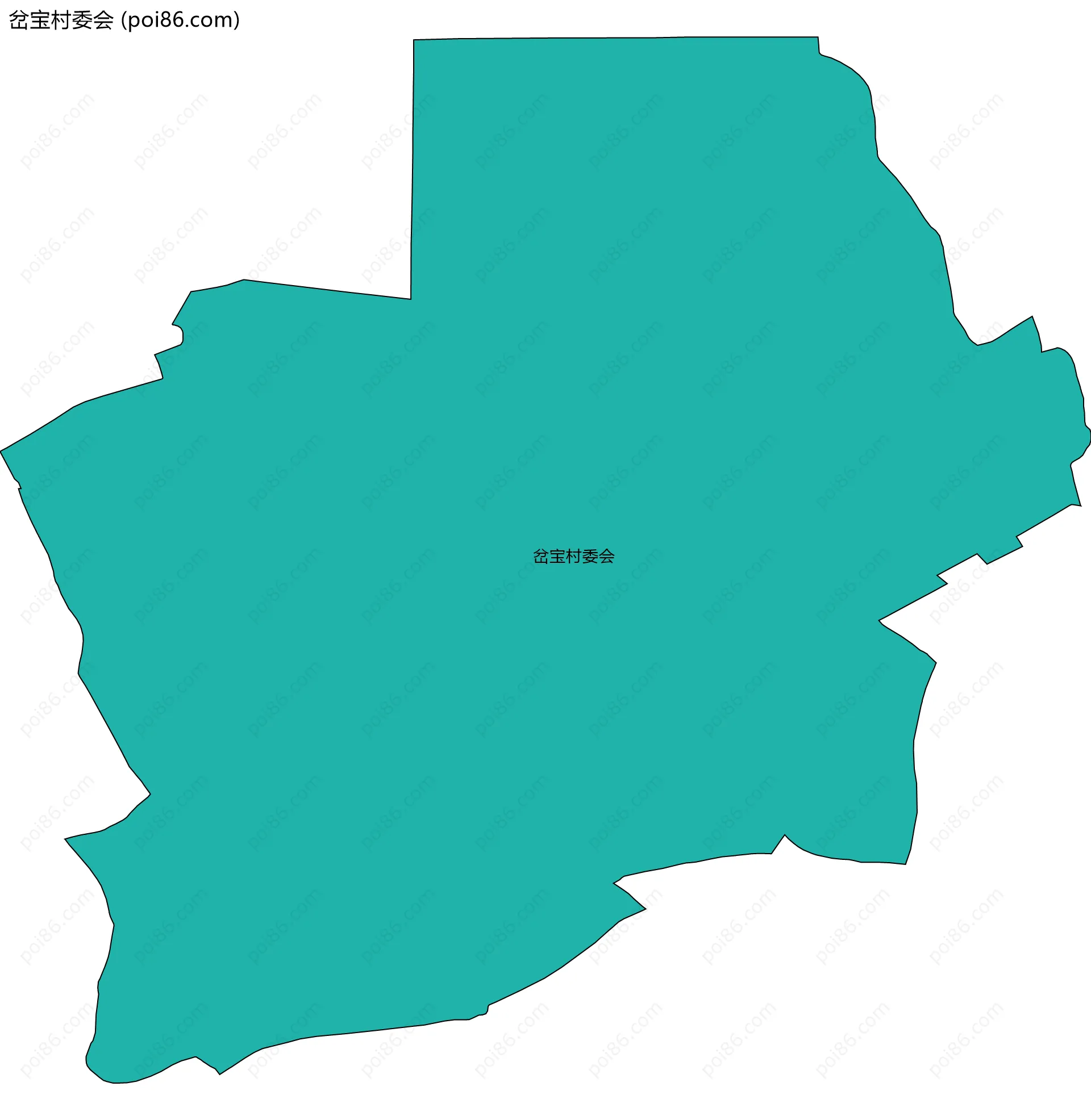 岔宝村委会边界地图