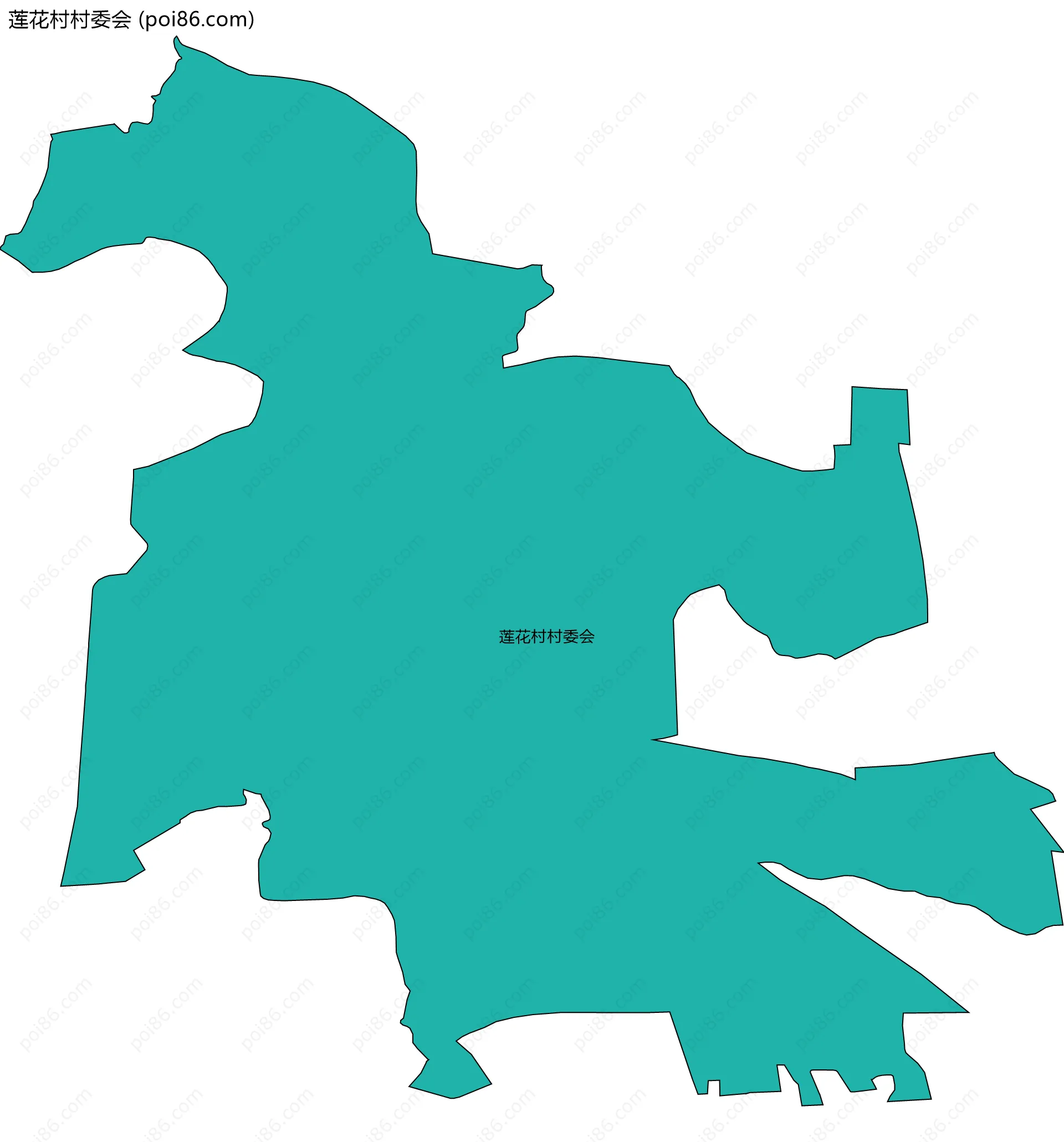 莲花村村委会边界地图