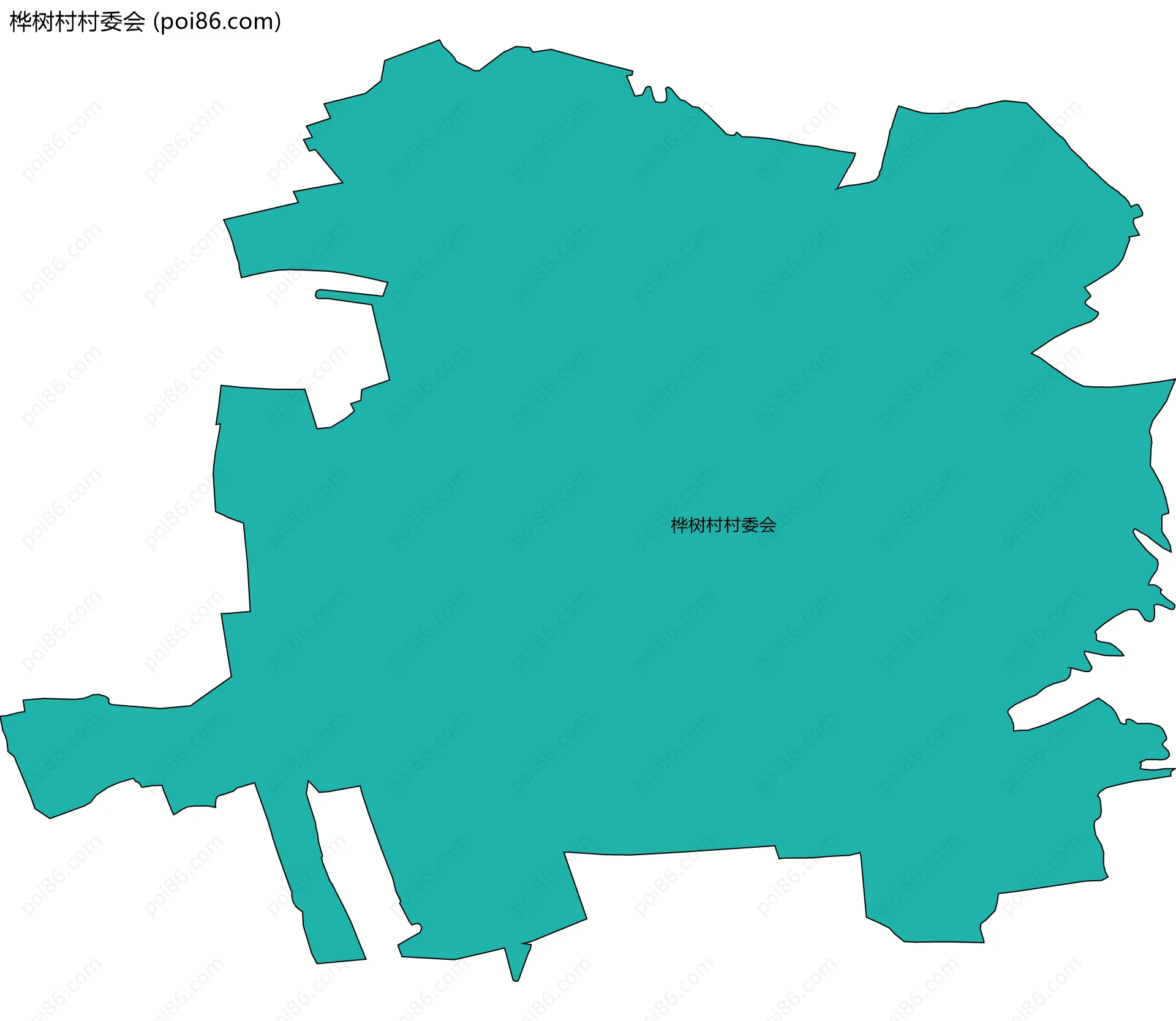 桦树村村委会边界地图