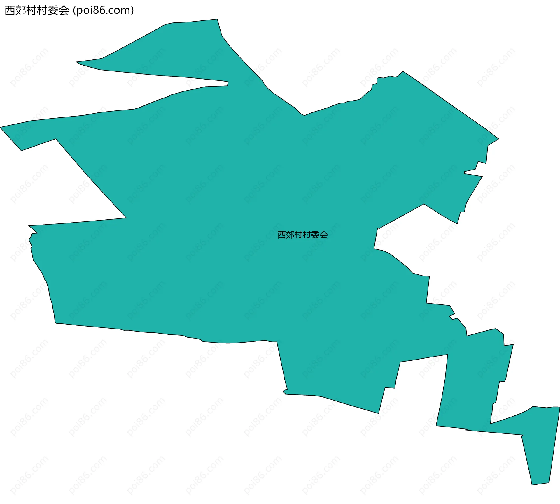西郊村村委会边界地图