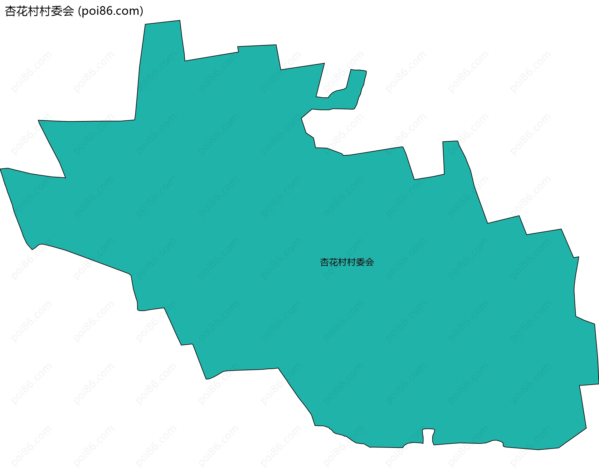杏花村村委会边界地图